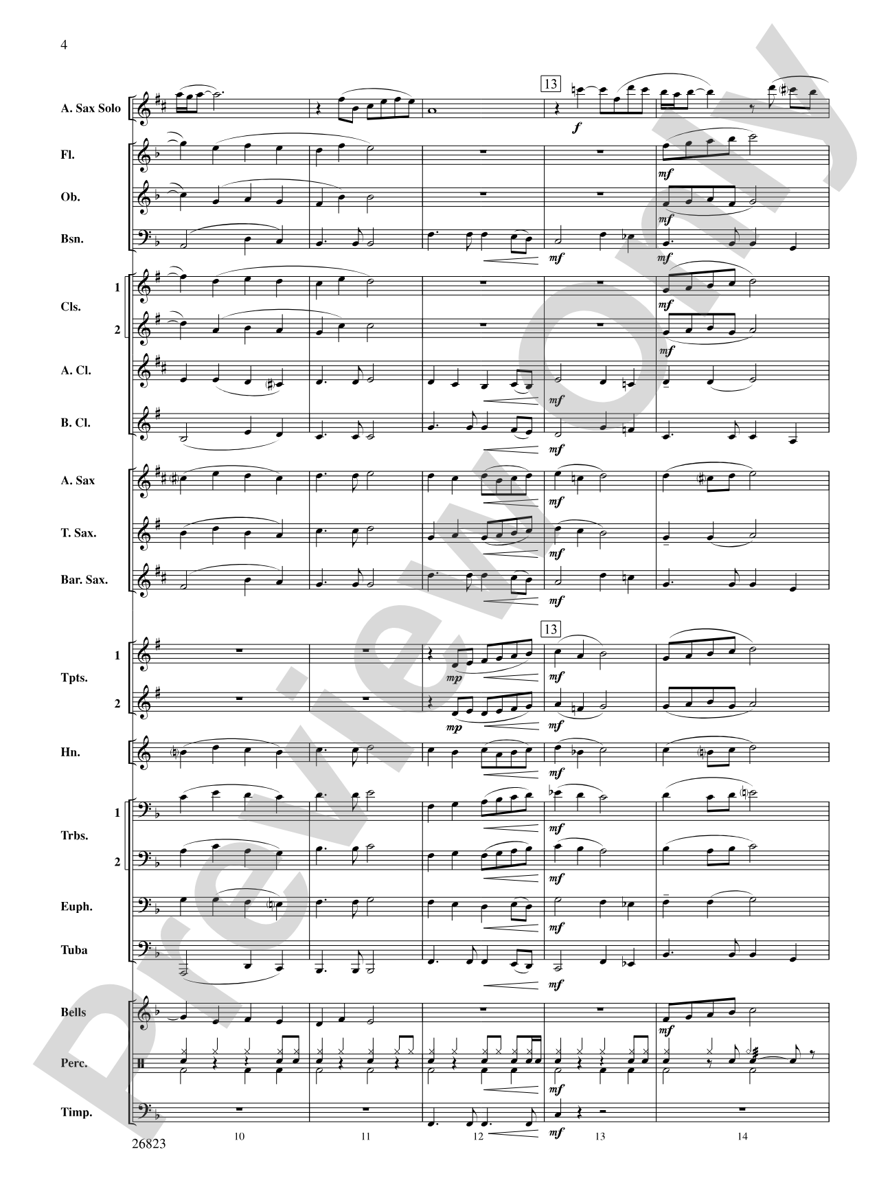 Bella Beach: Concert Band Conductor Score & Parts