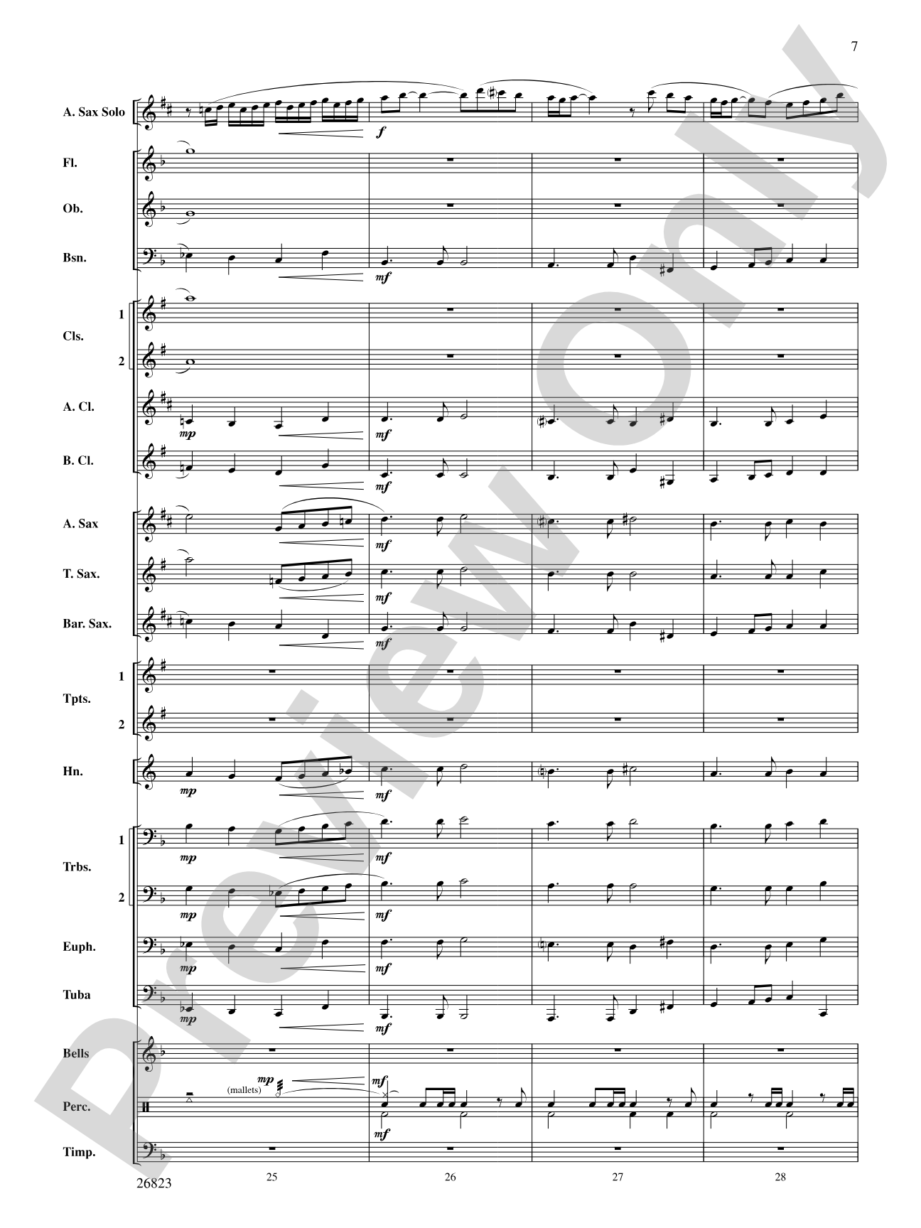 Bella Beach: Concert Band Conductor Score & Parts