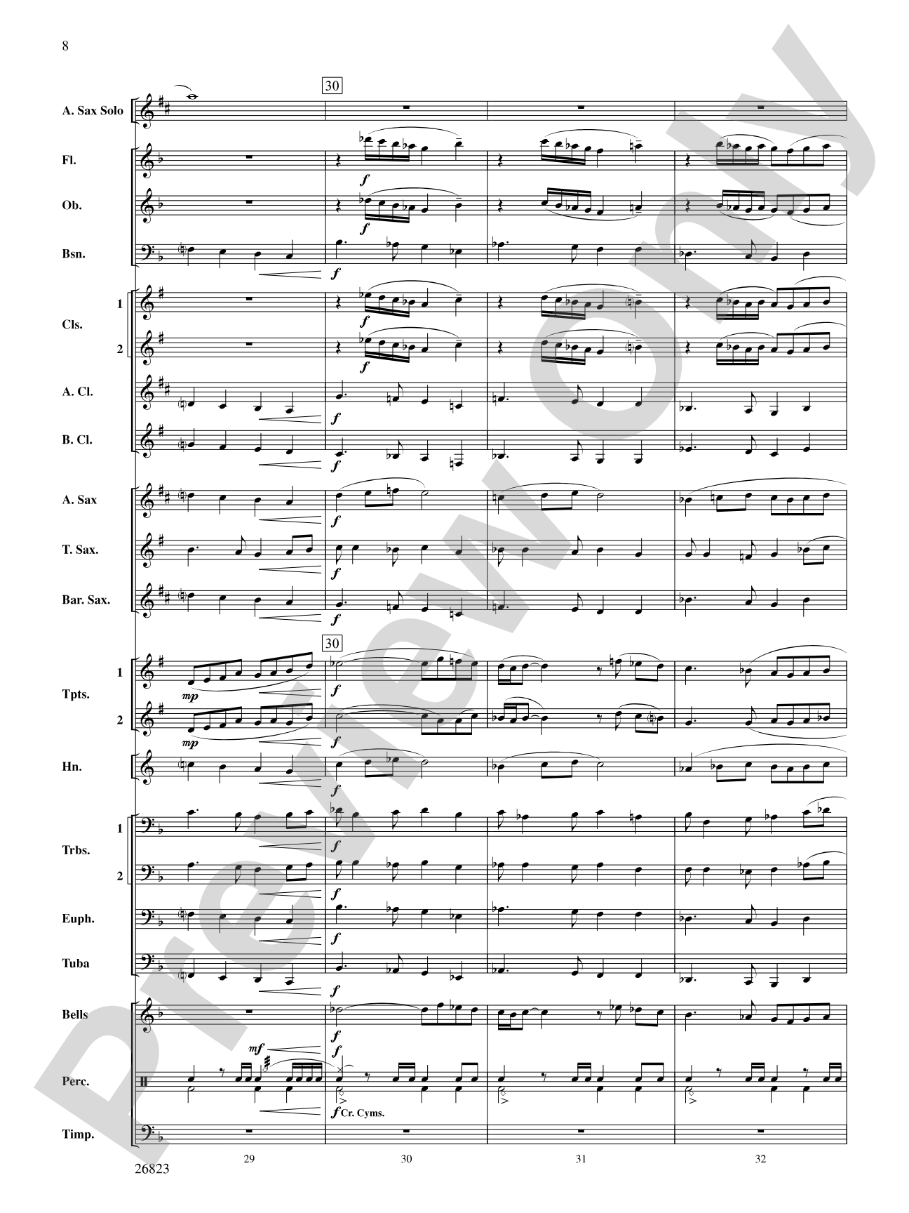 Bella Beach: Concert Band Conductor Score & Parts