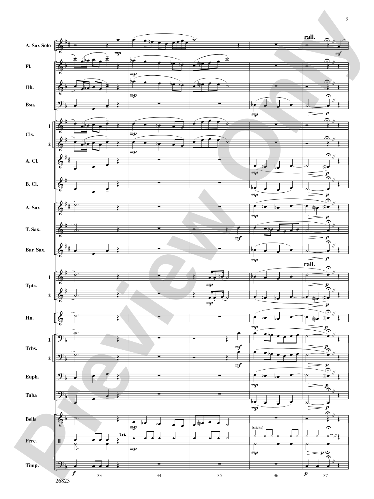 Bella Beach: Concert Band Conductor Score & Parts