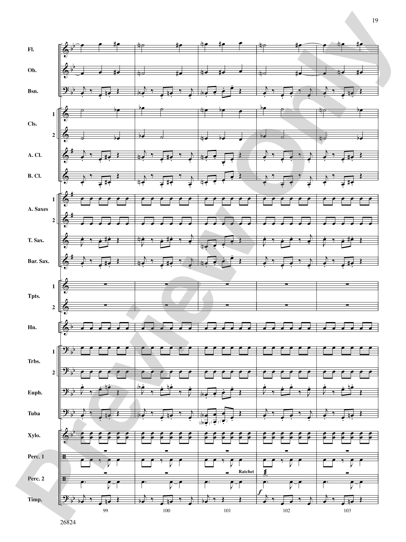Contraption: Concert Band Conductor Score & Parts