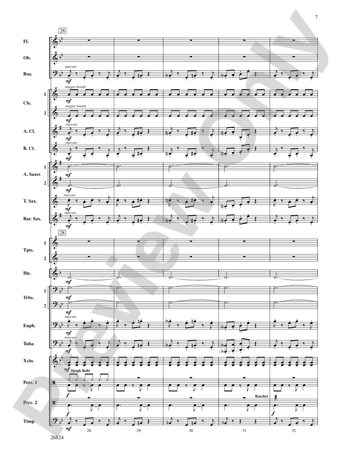 Contraption: Concert Band Conductor Score & Parts