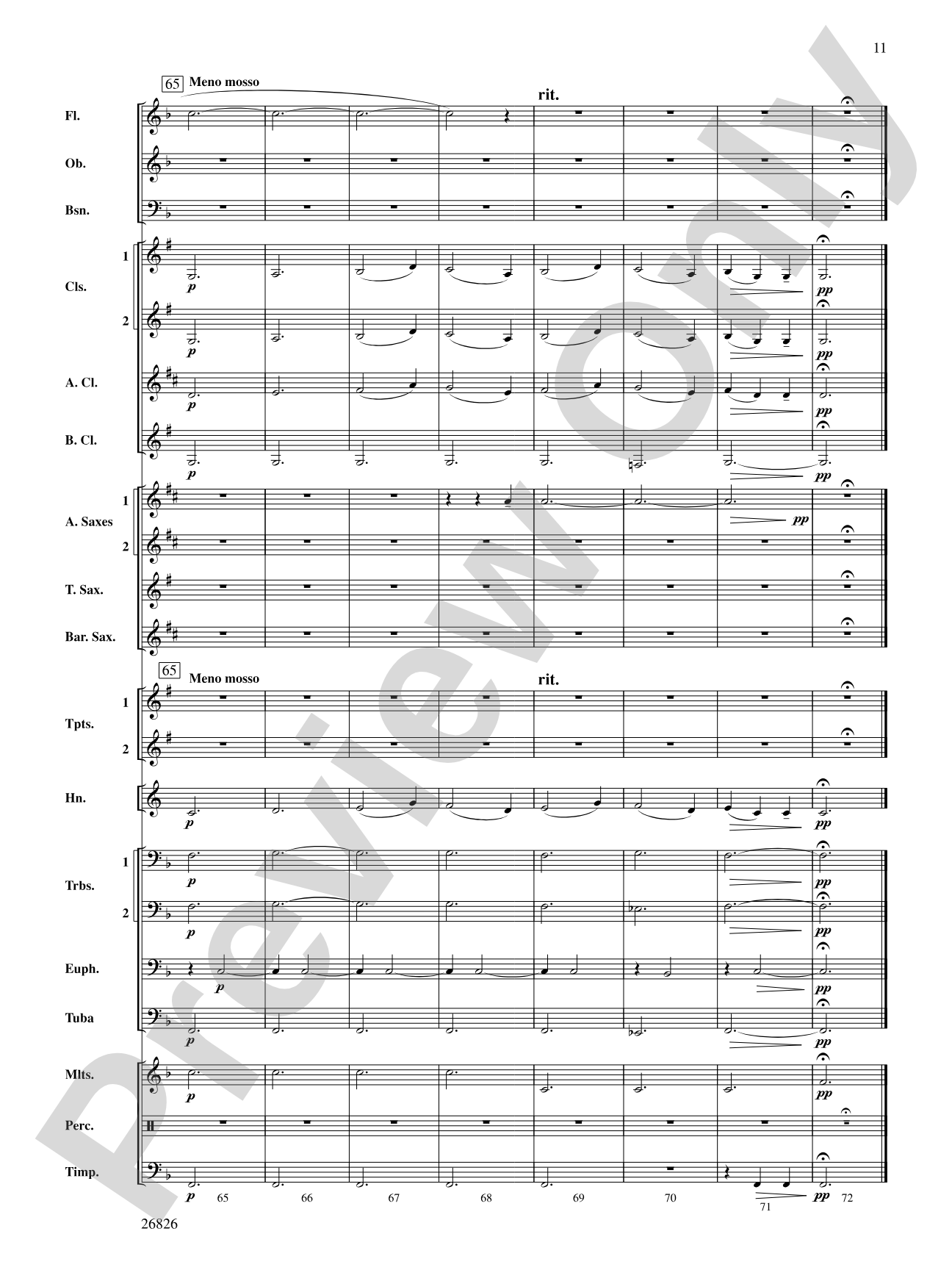 Ever More Distant: Concert Band Conductor Score & Parts