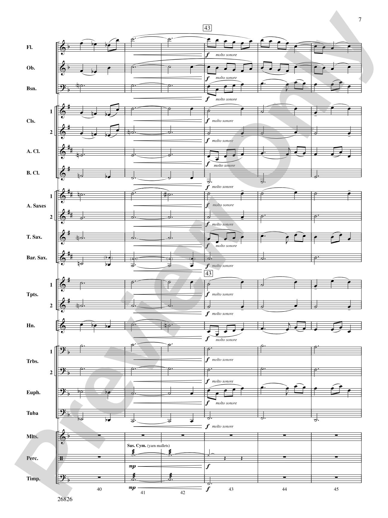 Ever More Distant: Concert Band Conductor Score & Parts