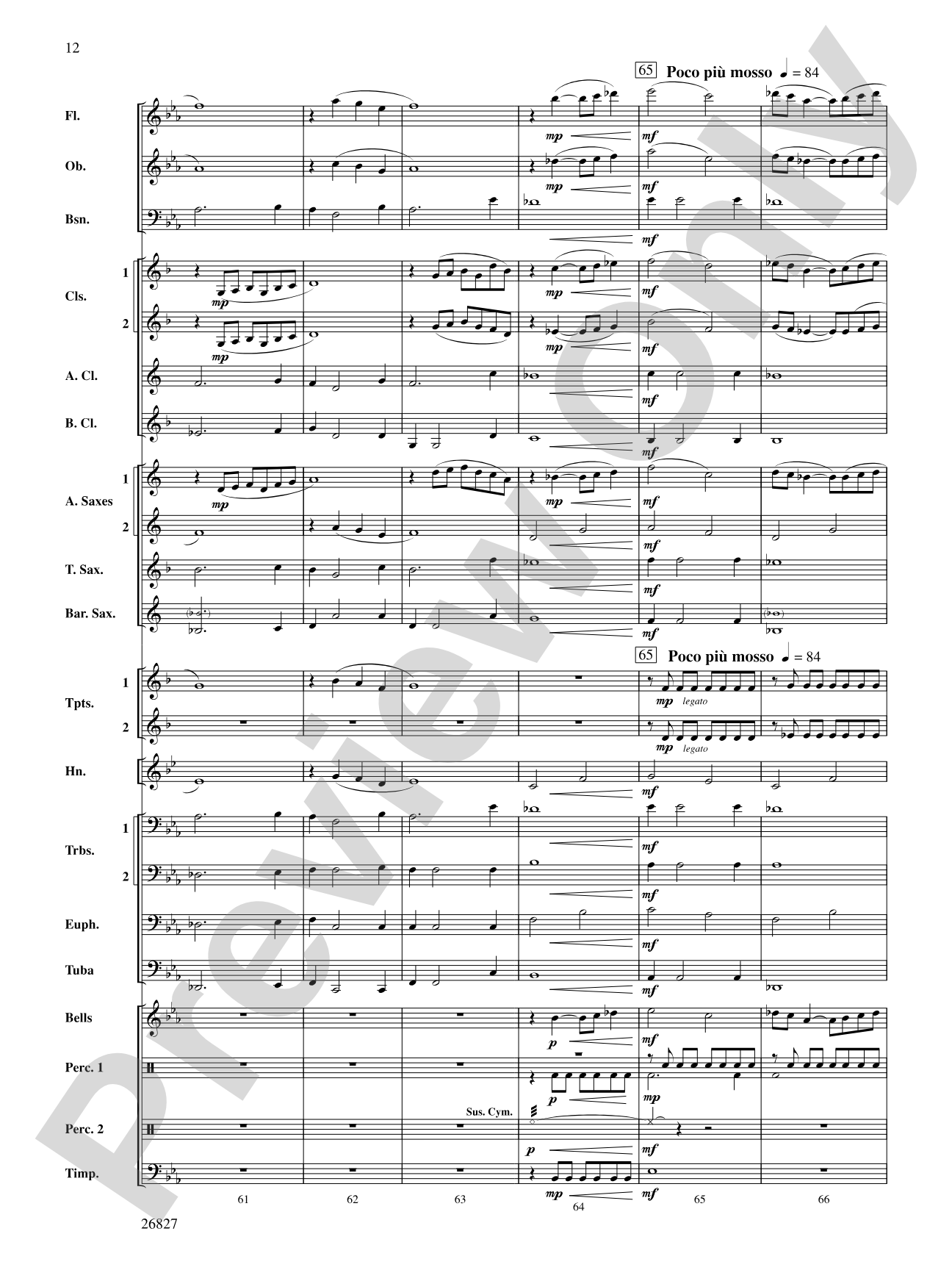 In Honor of the Fallen: Concert Band Conductor Score & Parts