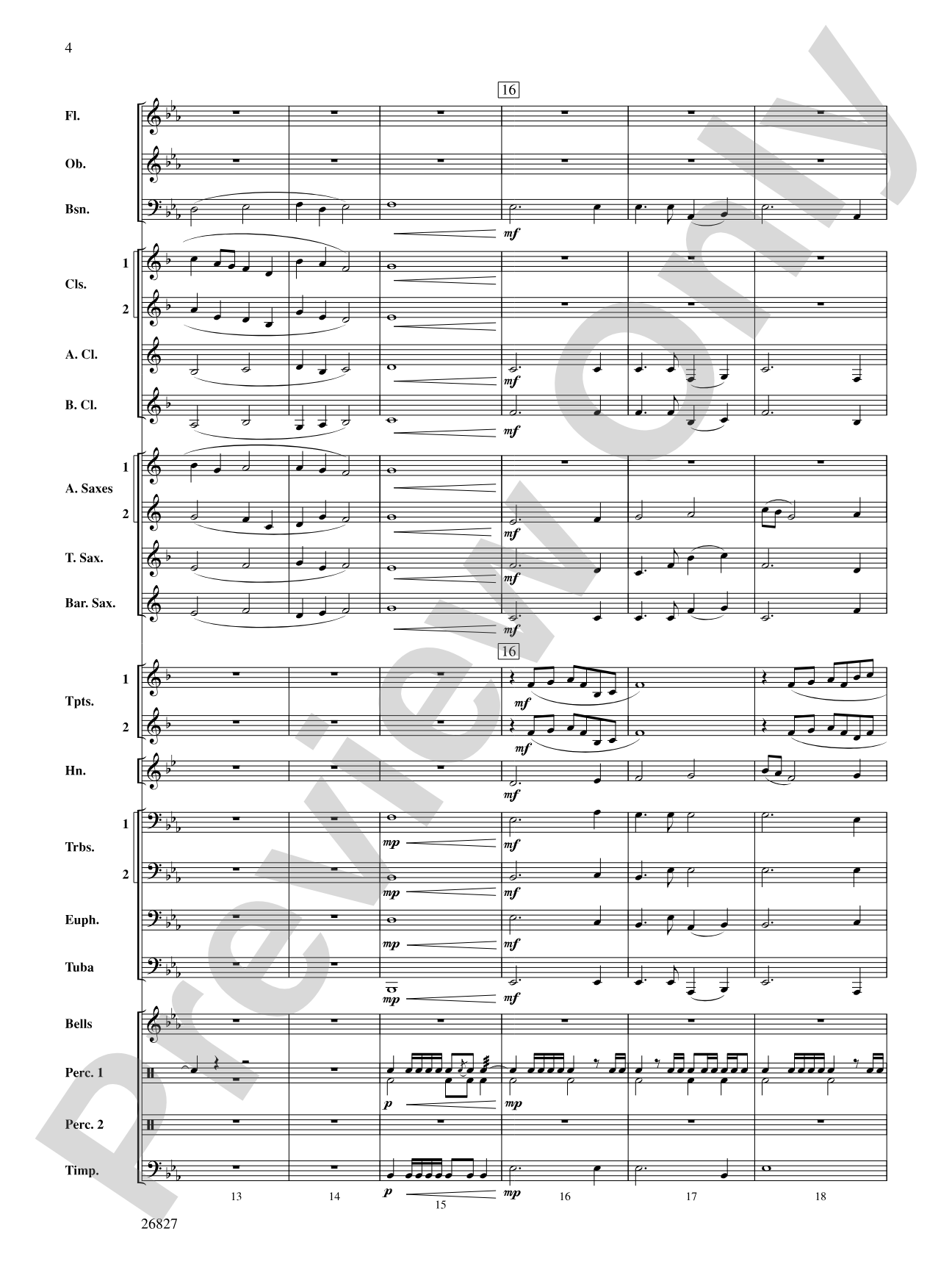 In Honor of the Fallen: Concert Band Conductor Score & Parts