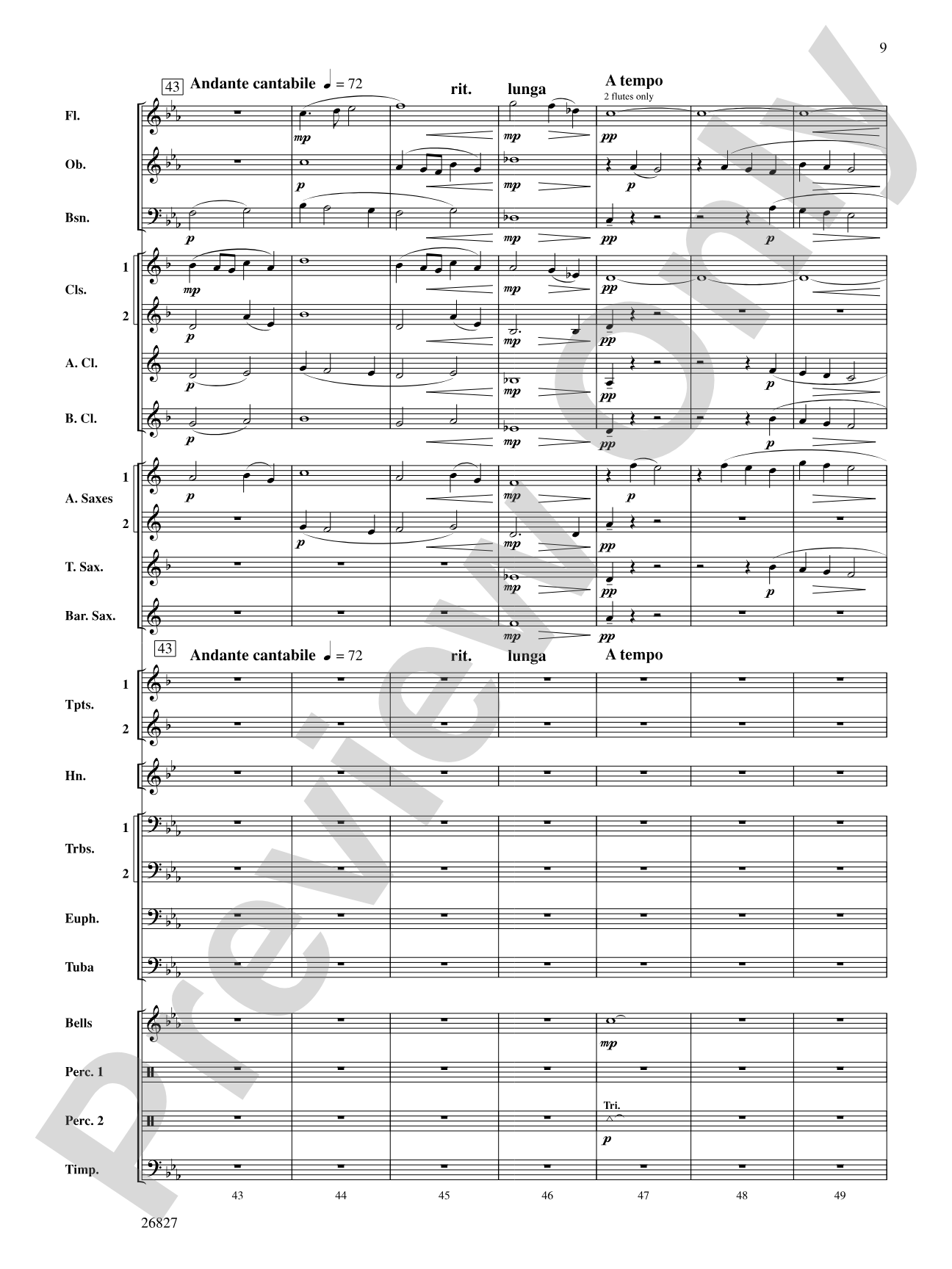 In Honor of the Fallen: Concert Band Conductor Score & Parts