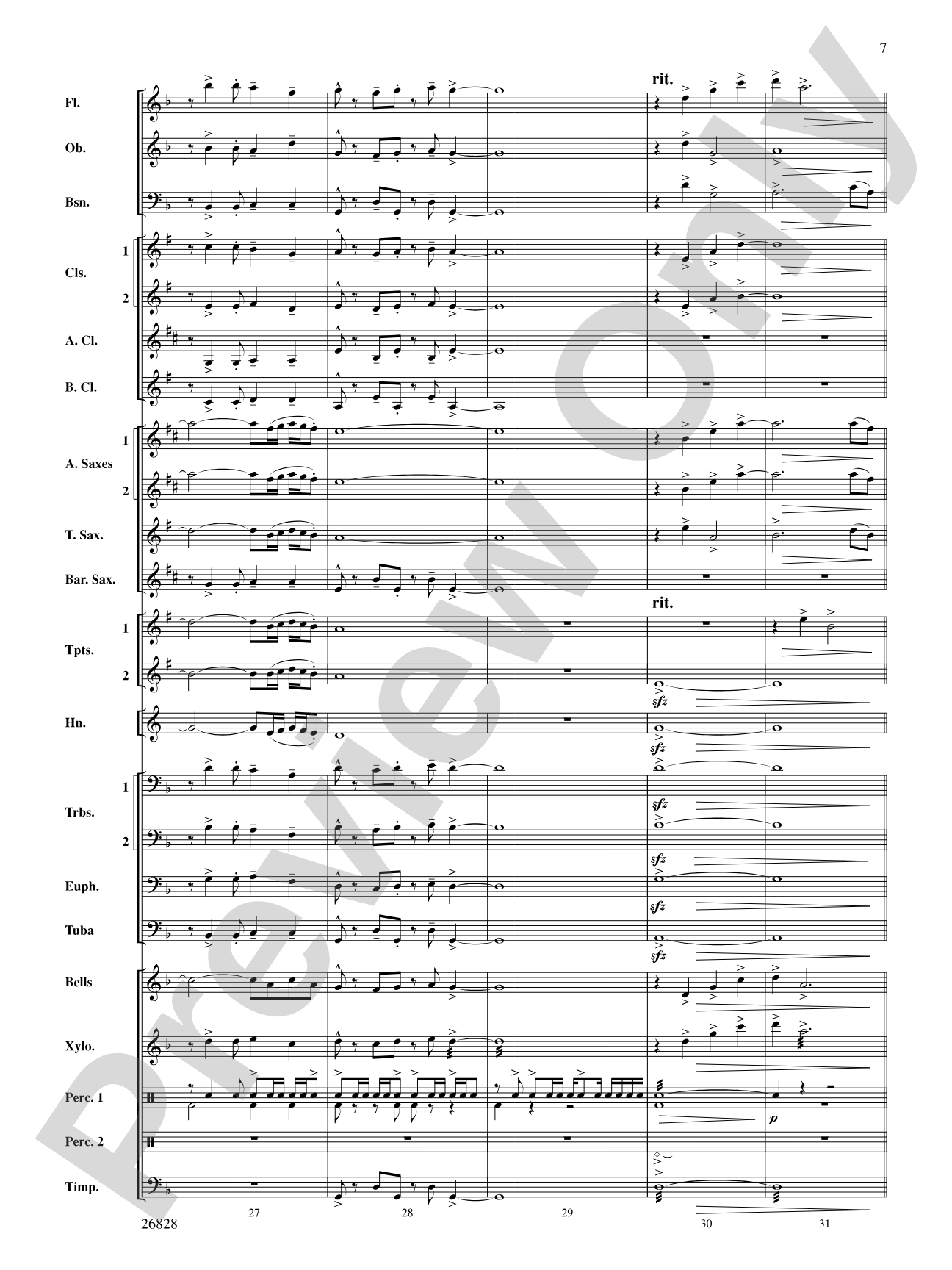Flight of the Intrepid: Concert Band Conductor Score & Parts