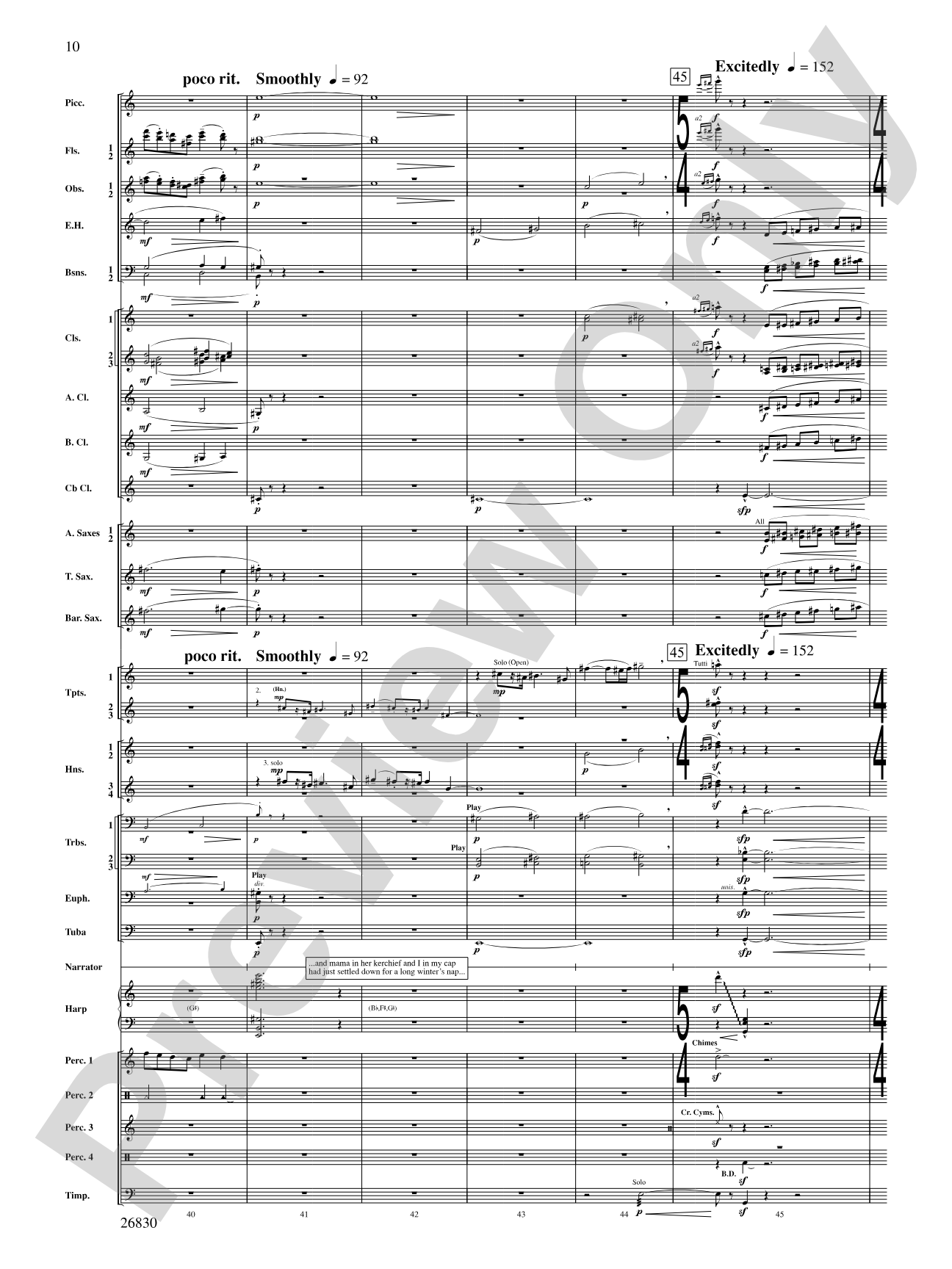 The Night Before Christmas: Concert Band Conductor Score & Parts