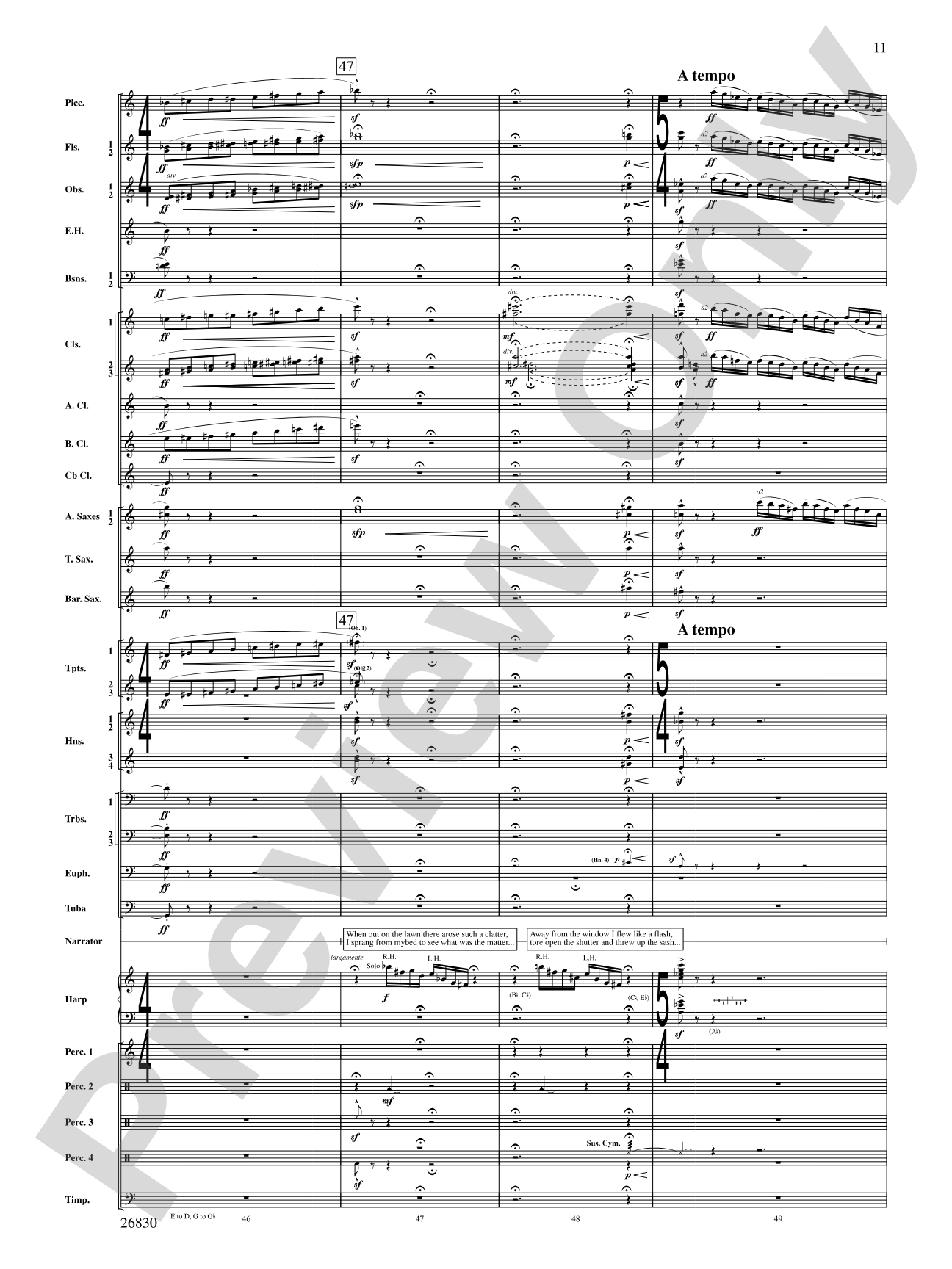 The Night Before Christmas: Concert Band Conductor Score & Parts