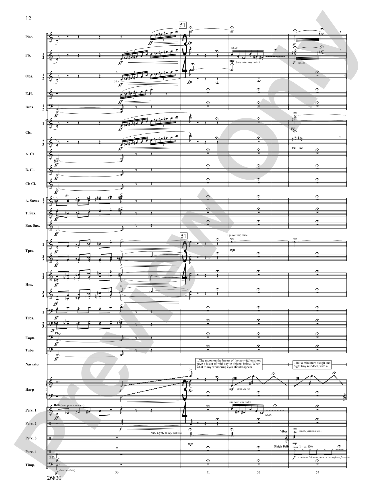 The Night Before Christmas: Concert Band Conductor Score & Parts