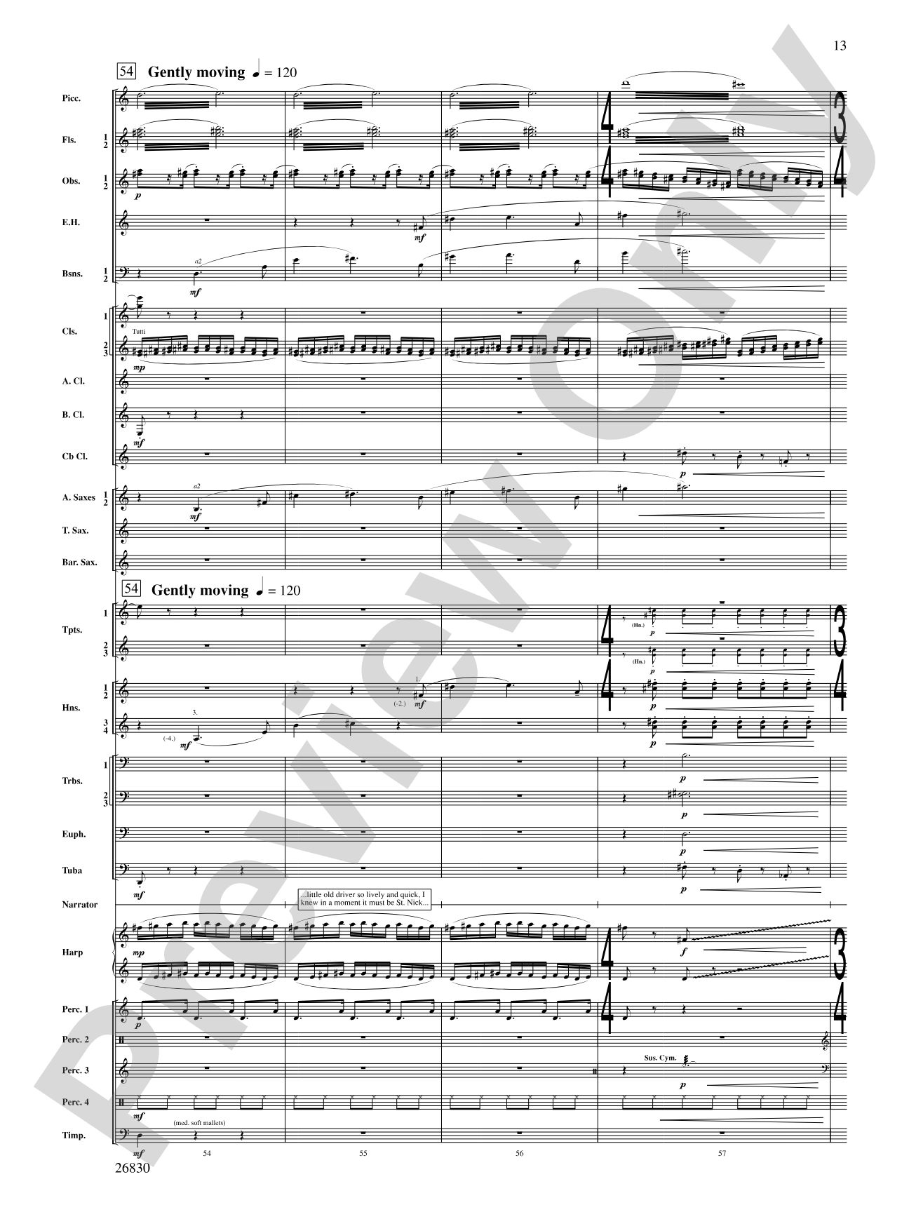 The Night Before Christmas: Concert Band Conductor Score & Parts