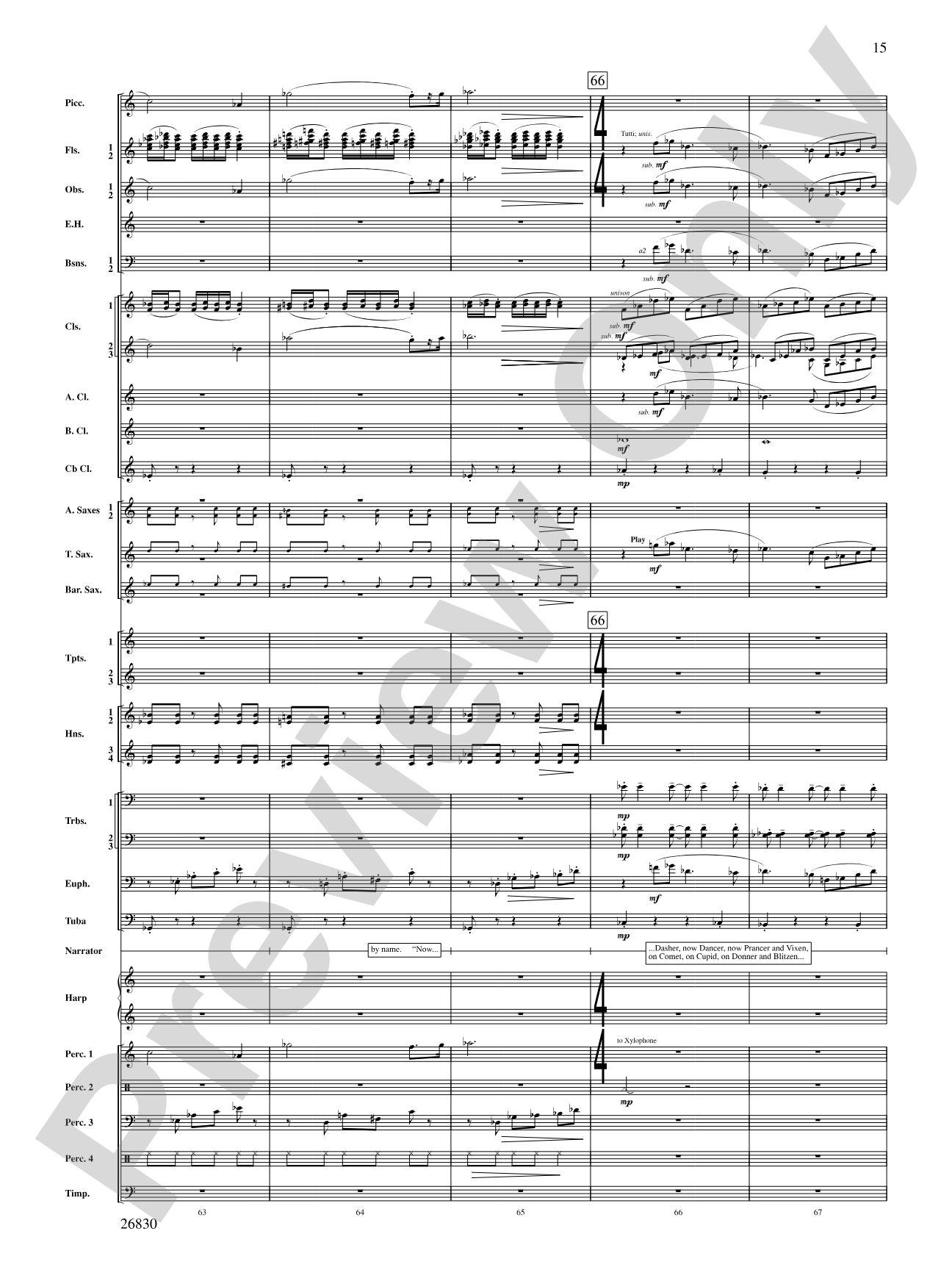 The Night Before Christmas: Concert Band Conductor Score & Parts