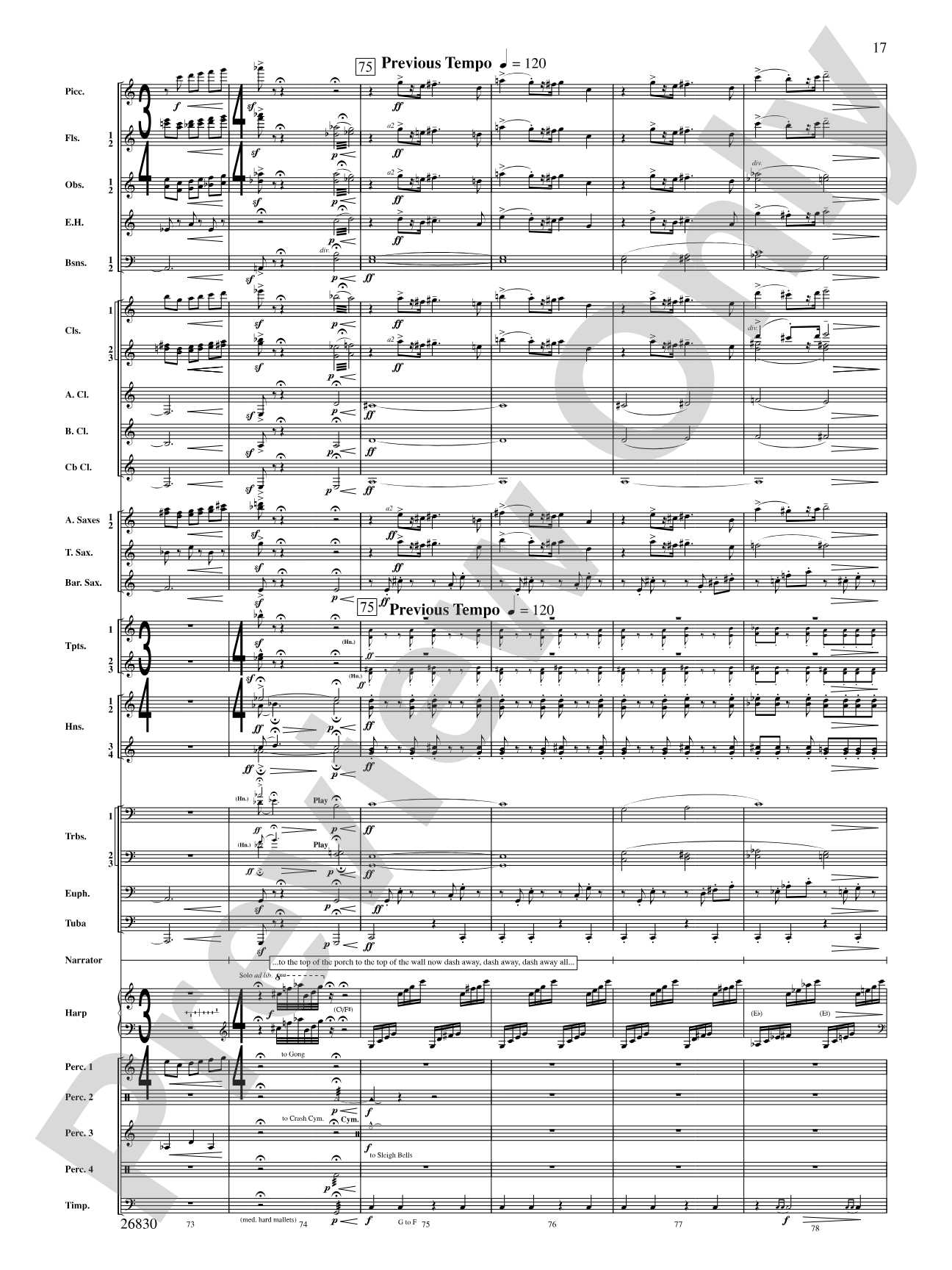 The Night Before Christmas: Concert Band Conductor Score & Parts