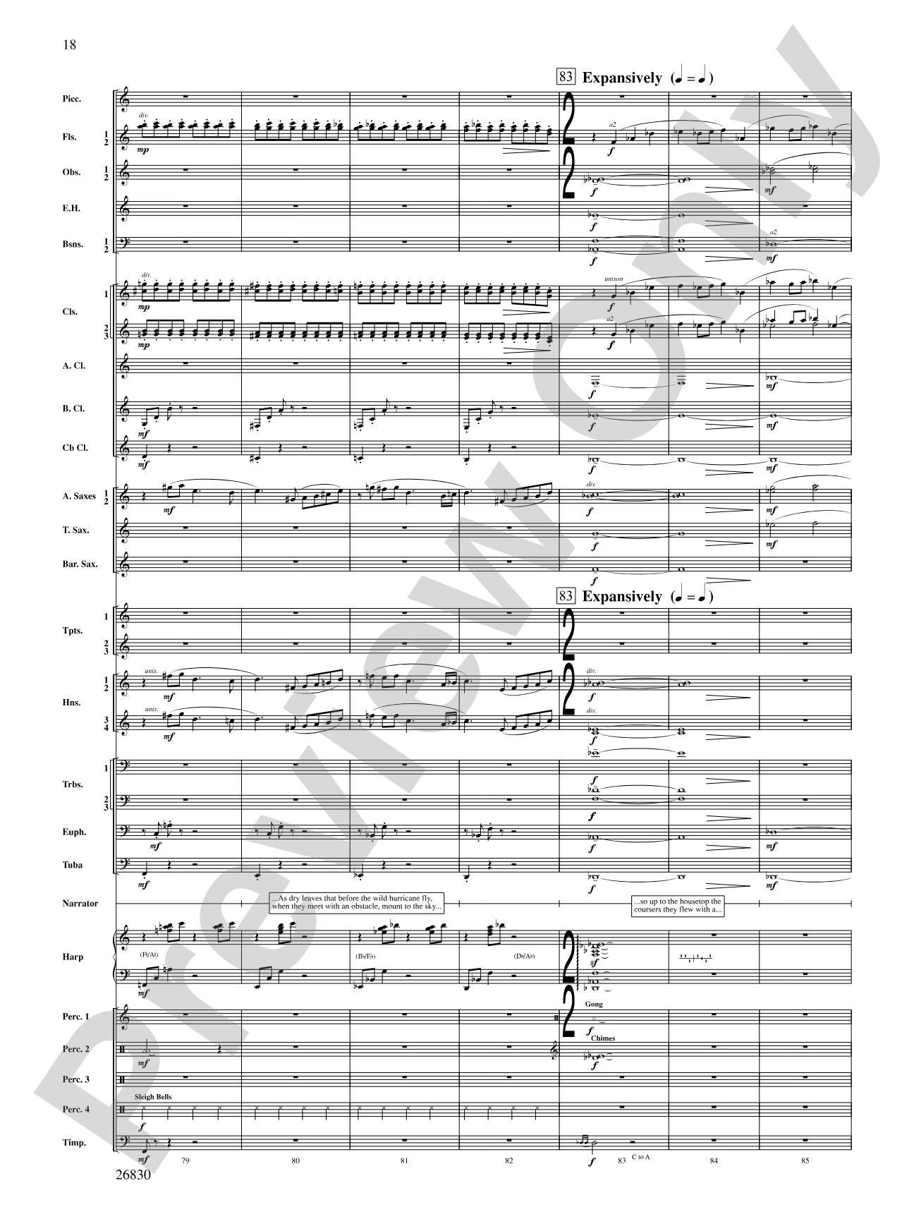 The Night Before Christmas: Concert Band Conductor Score & Parts