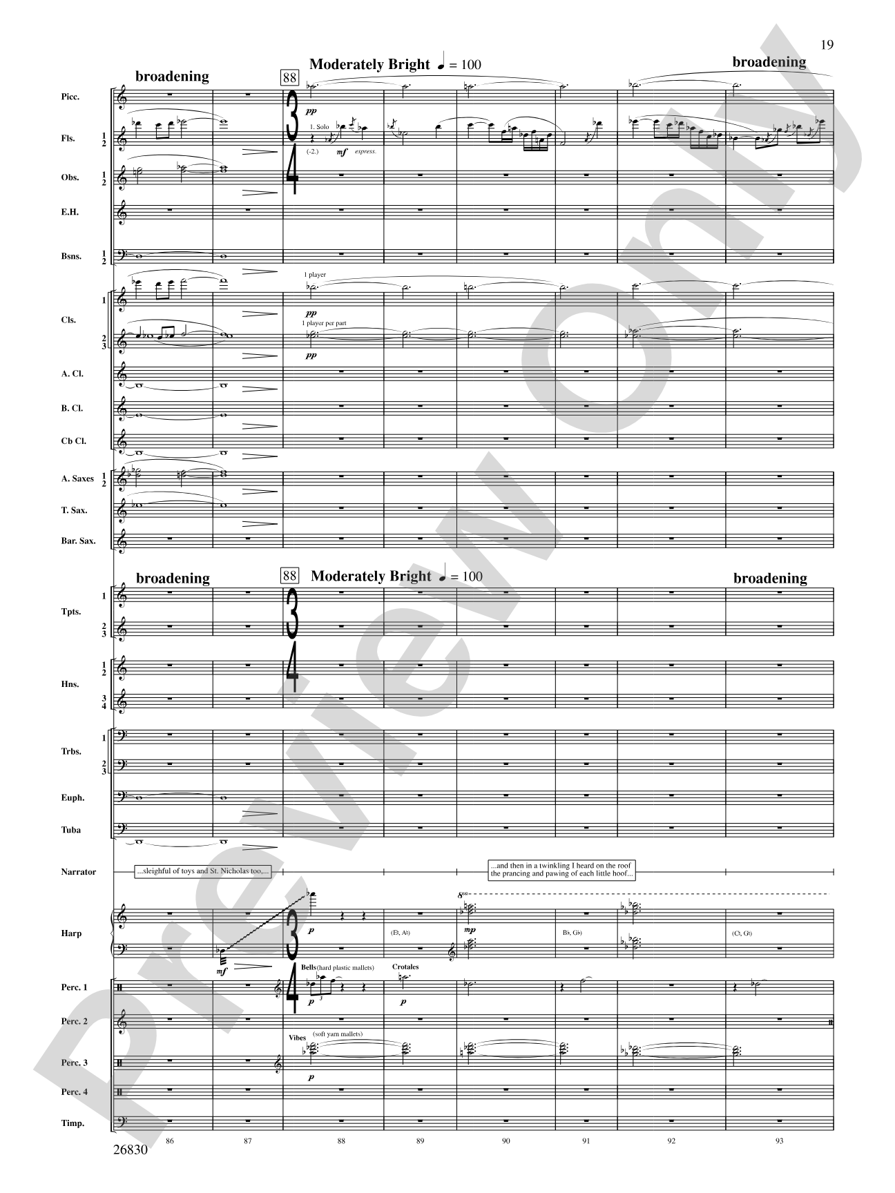 The Night Before Christmas: Concert Band Conductor Score & Parts