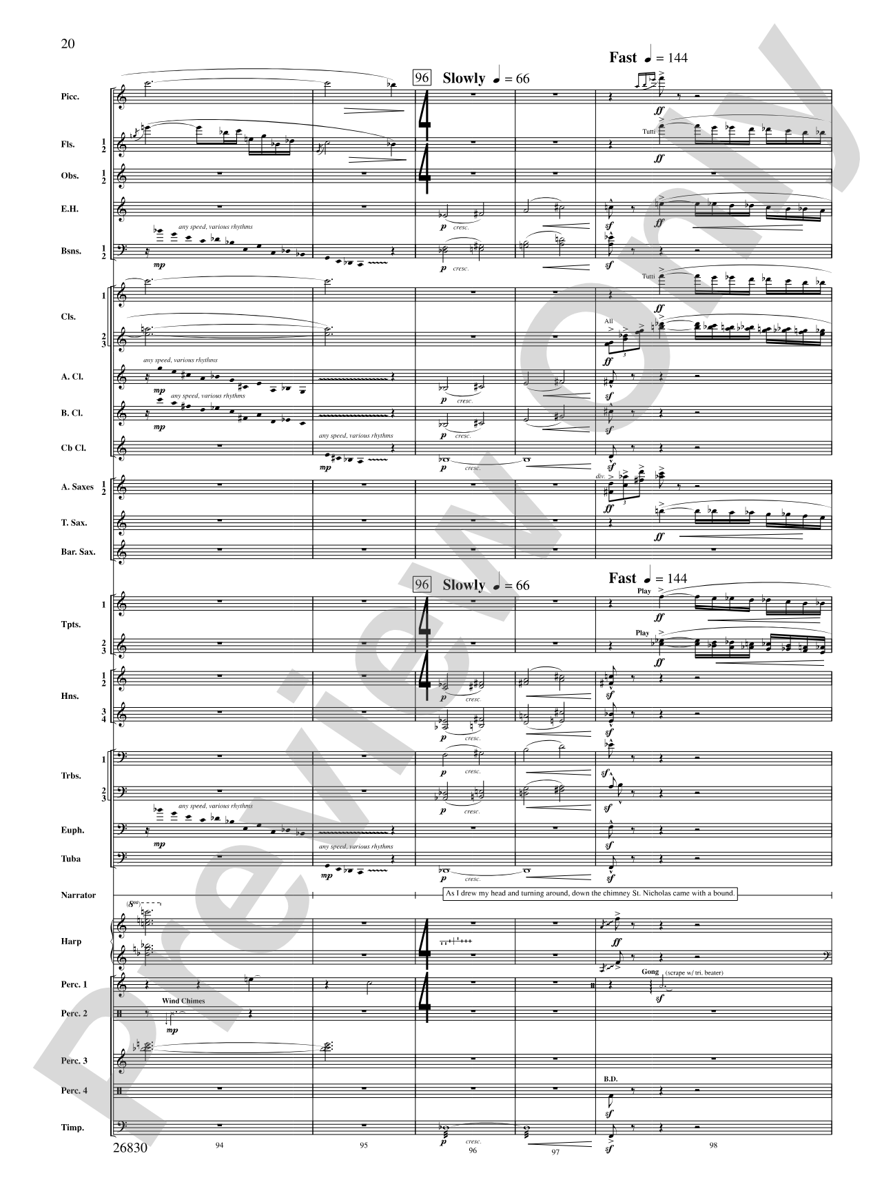 The Night Before Christmas: Concert Band Conductor Score & Parts