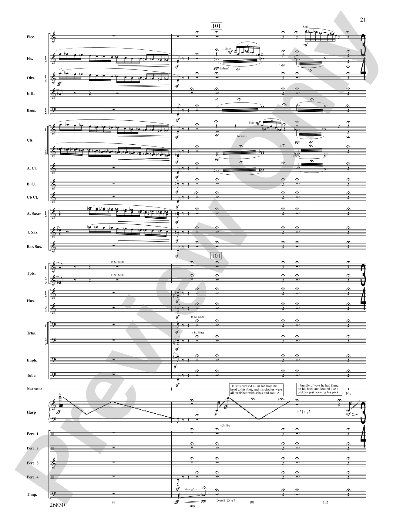 The Night Before Christmas: Concert Band Conductor Score & Parts