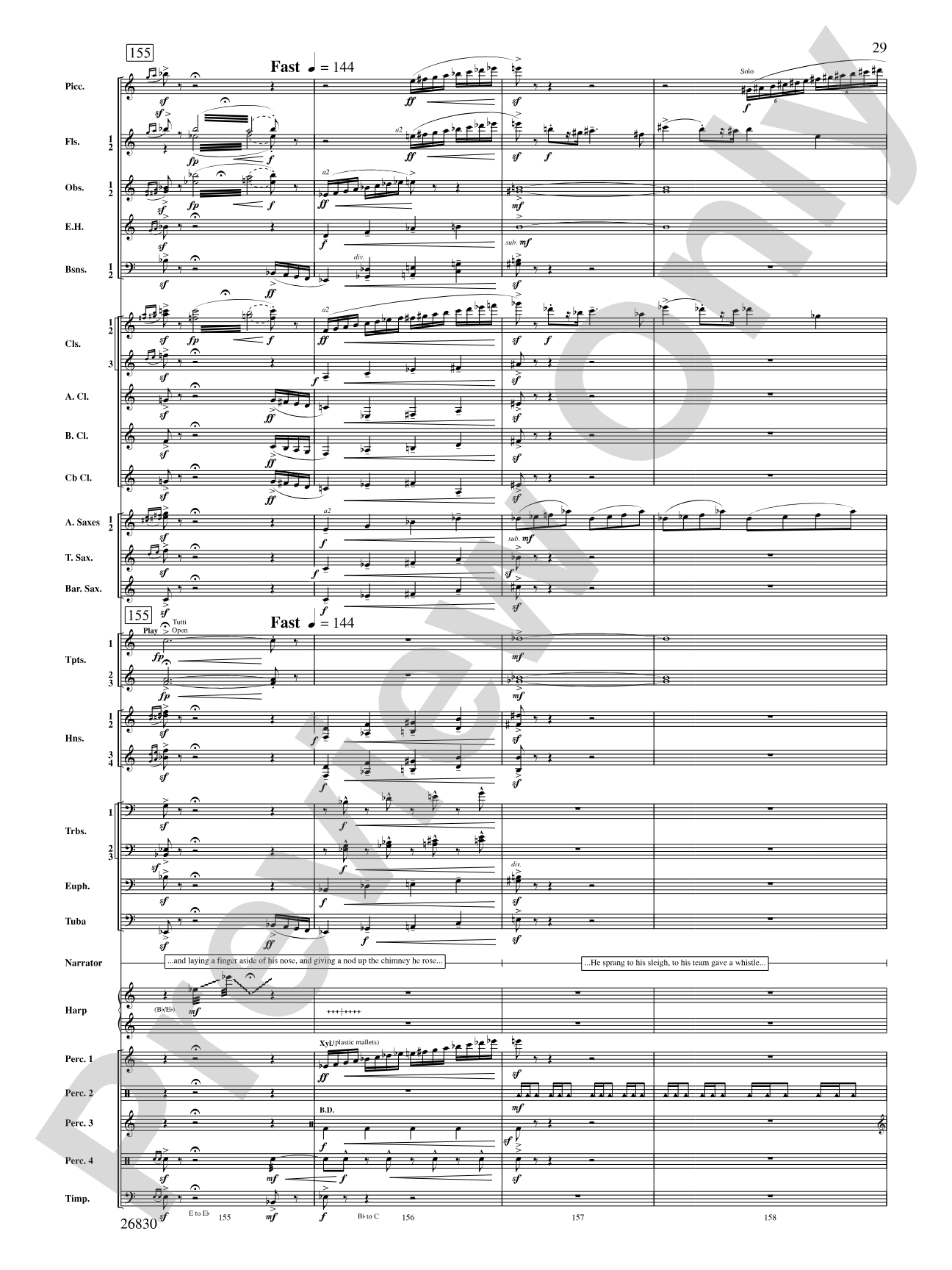 The Night Before Christmas: Concert Band Conductor Score & Parts