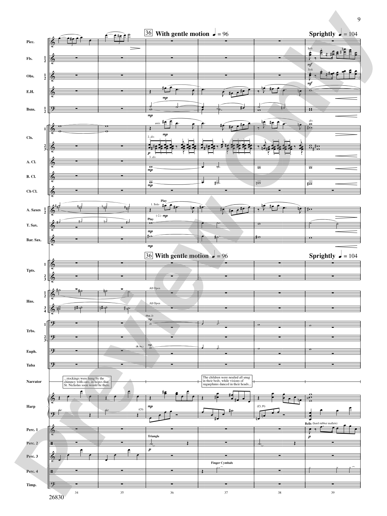 The Night Before Christmas: Concert Band Conductor Score & Parts