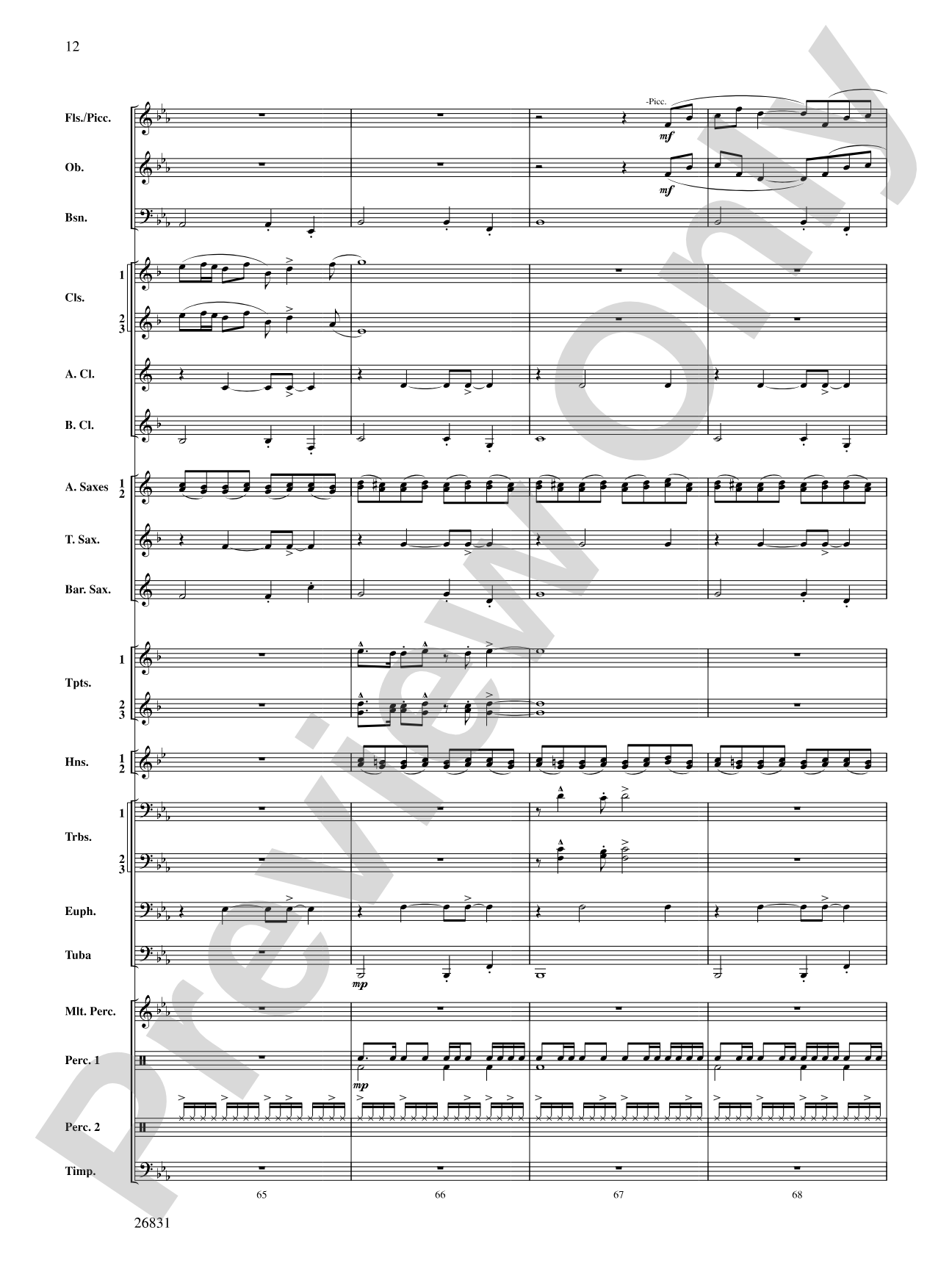 Requiem to a Land Forgotten: Concert Band Conductor Score & Parts