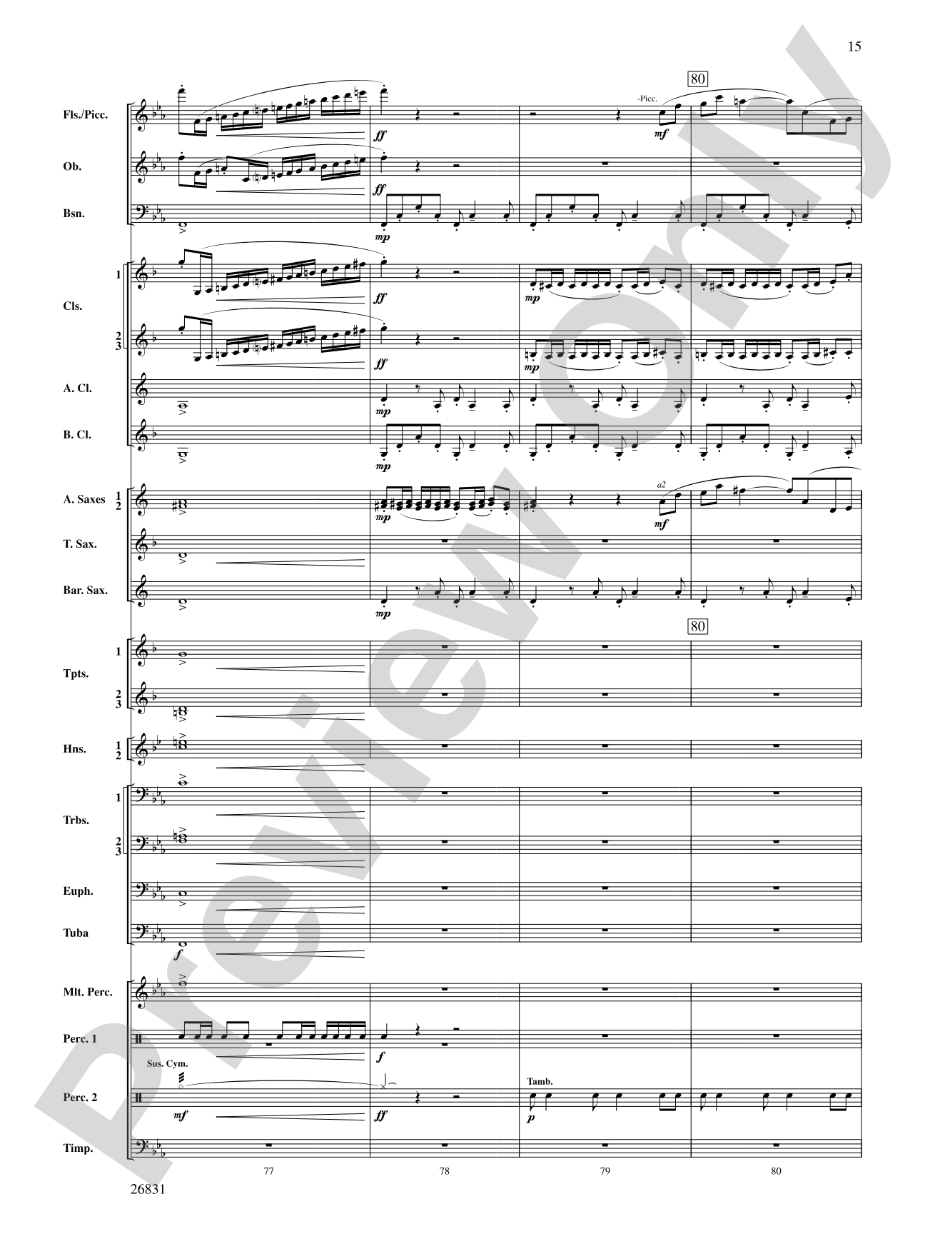Requiem to a Land Forgotten: Concert Band Conductor Score & Parts