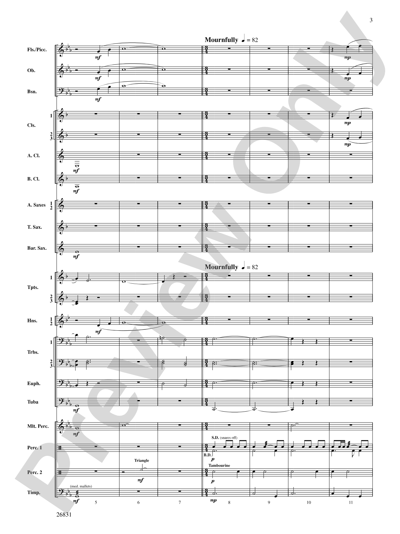 Requiem to a Land Forgotten: Concert Band Conductor Score & Parts
