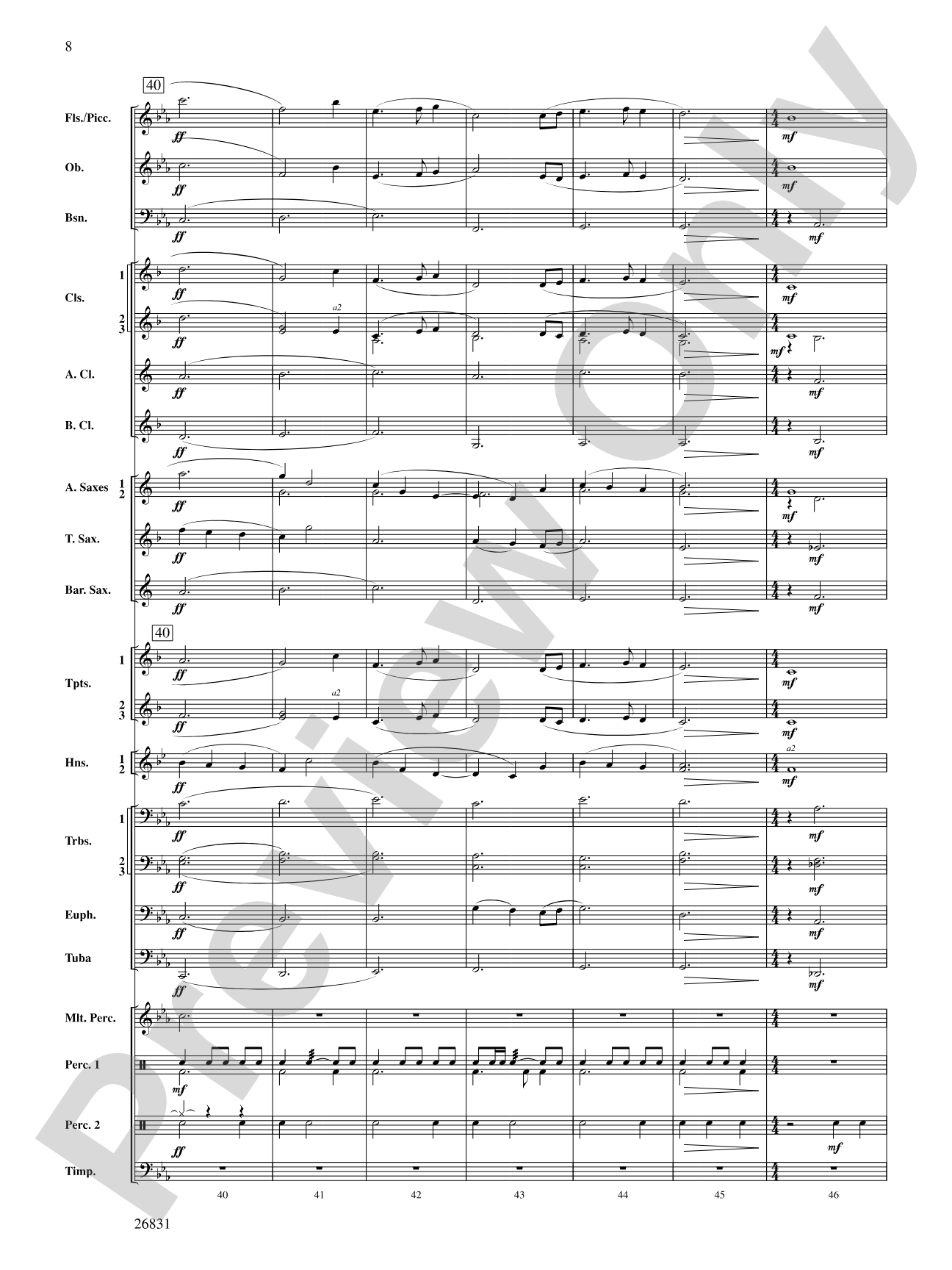 Requiem to a Land Forgotten: Concert Band Conductor Score & Parts