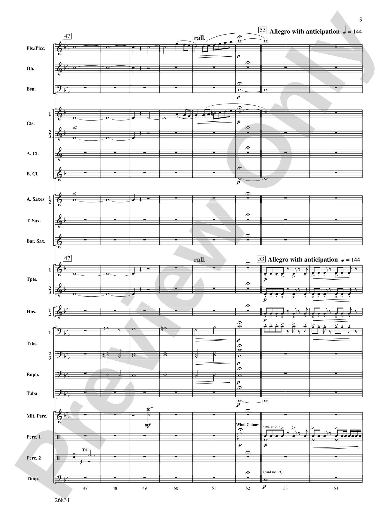 Requiem to a Land Forgotten: Concert Band Conductor Score & Parts