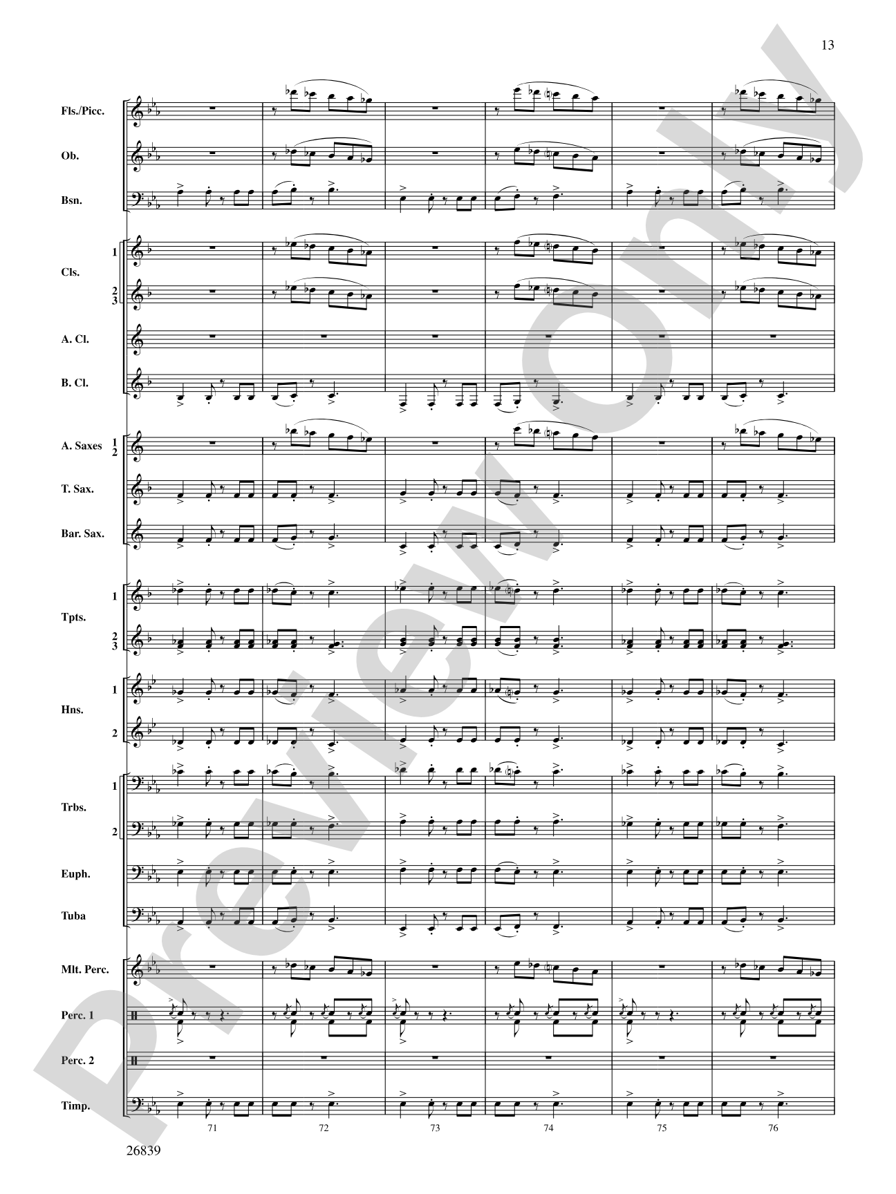 Flourish for Winds: Concert Band Conductor Score & Parts
