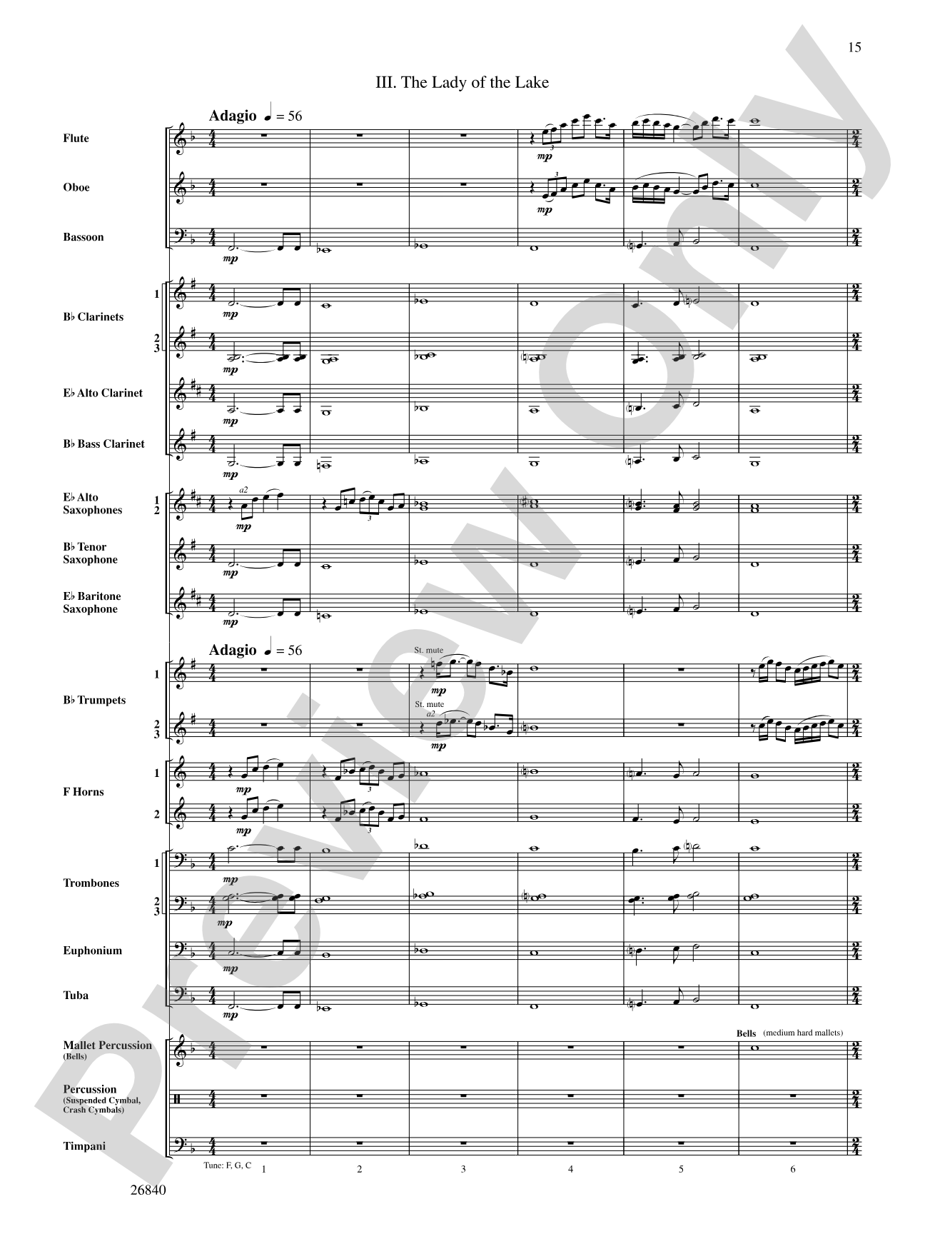 Tintagel Suite: Concert Band Conductor Score & Parts