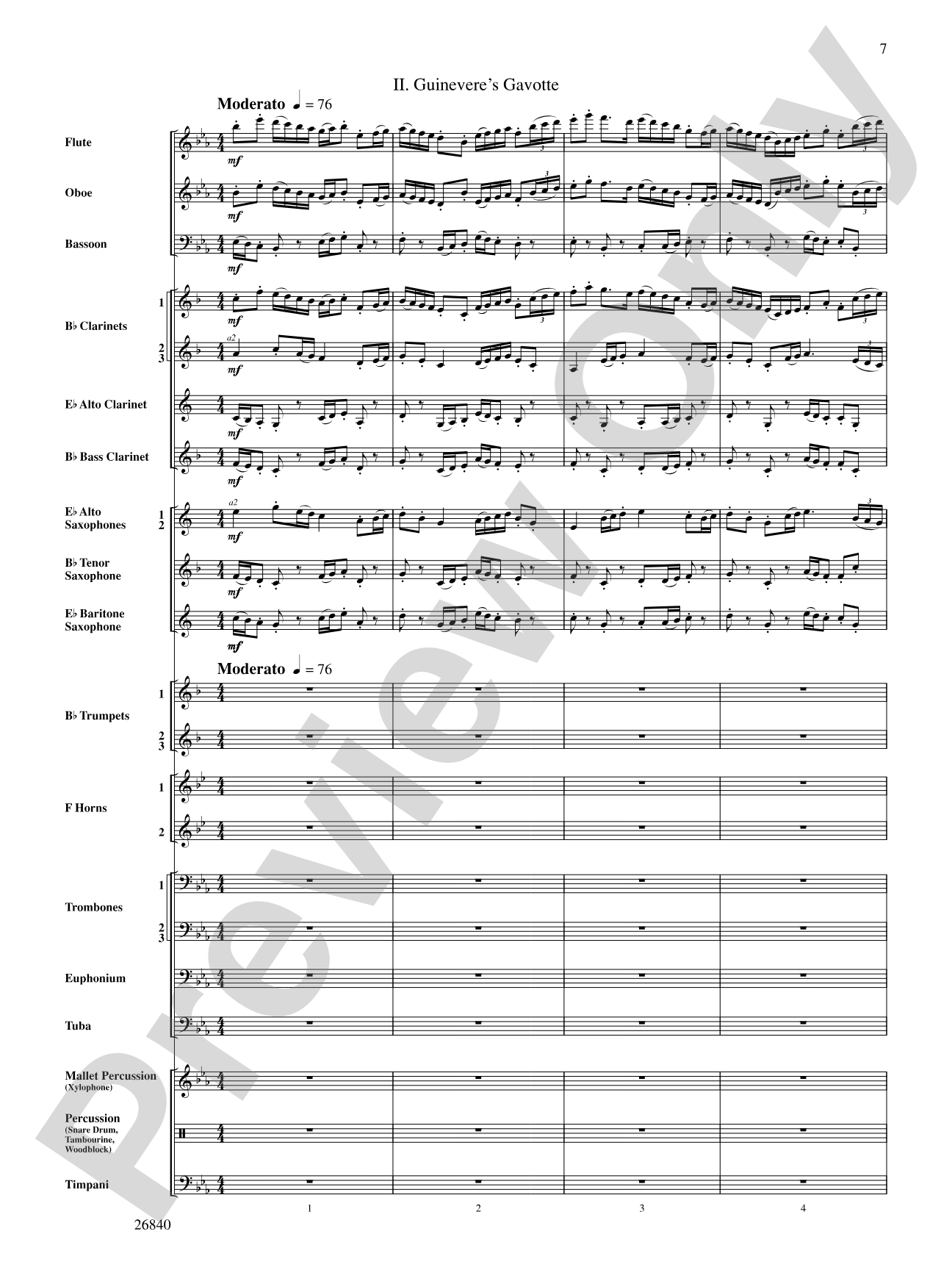 Tintagel Suite: Concert Band Conductor Score & Parts