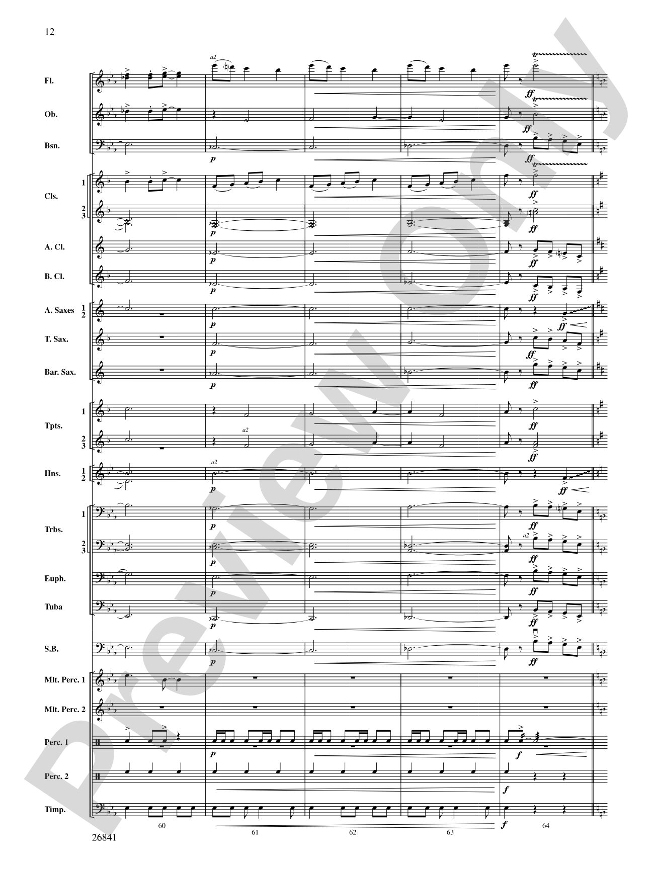 Clouds That Sail in Heaven: Concert Band Conductor Score & Parts