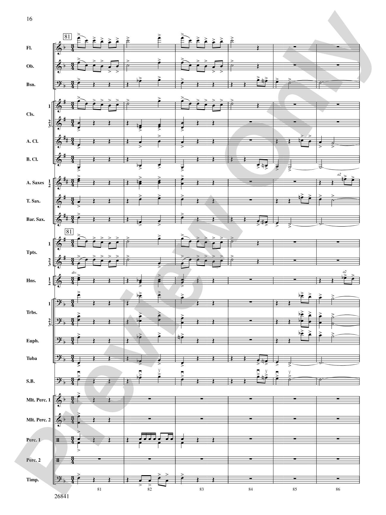 Clouds That Sail in Heaven: Concert Band Conductor Score & Parts
