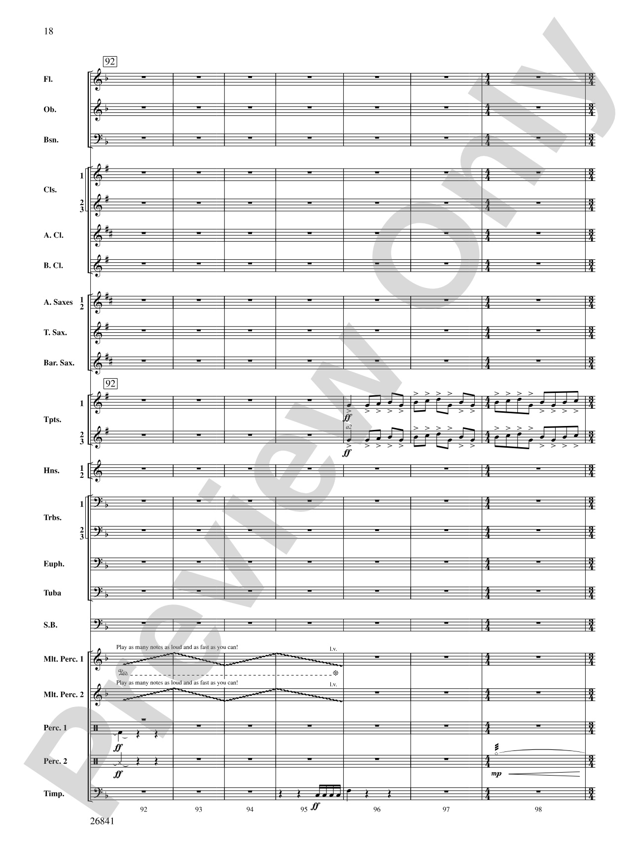 Clouds That Sail in Heaven: Concert Band Conductor Score & Parts