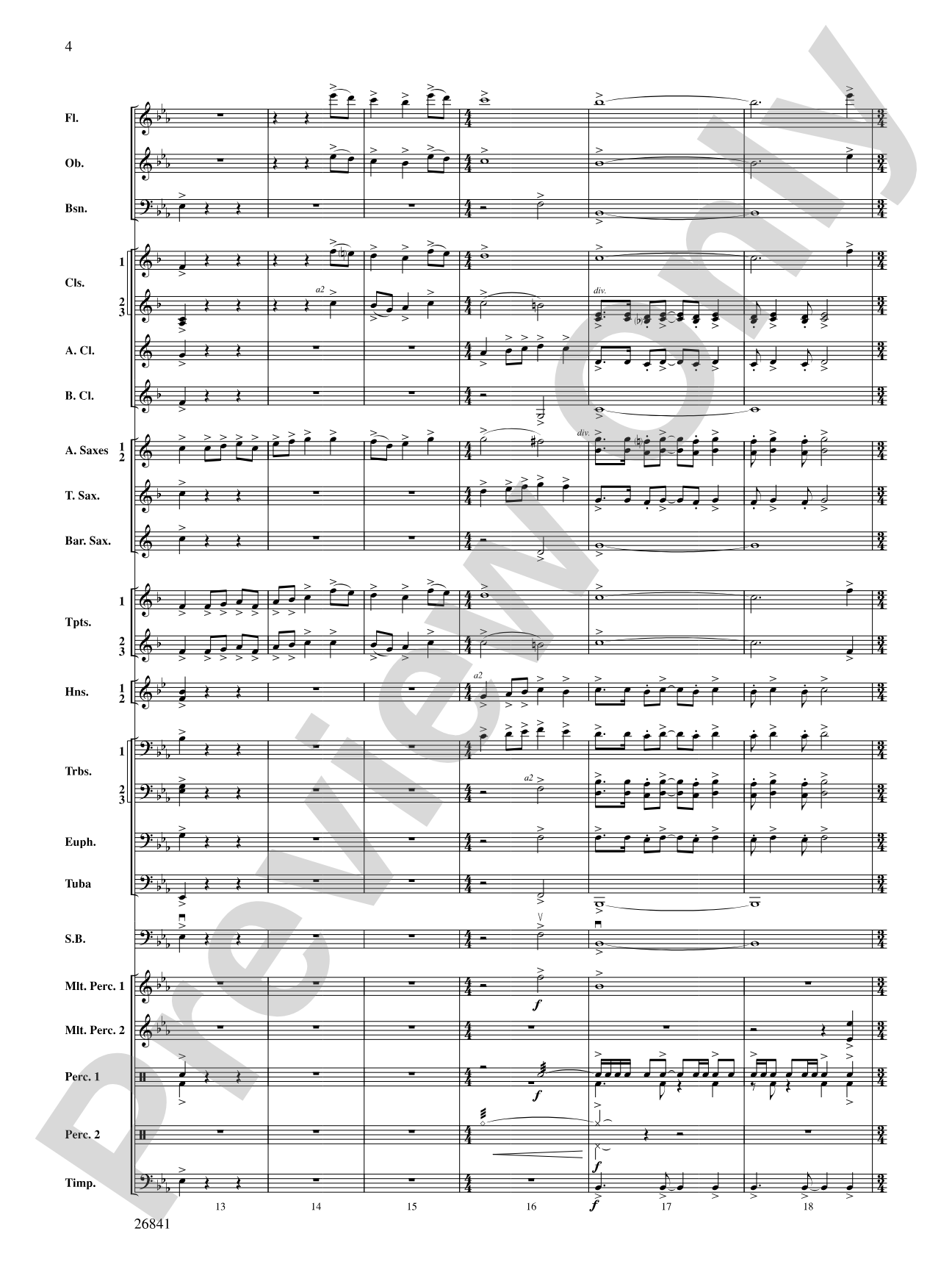 Clouds That Sail in Heaven: Concert Band Conductor Score & Parts