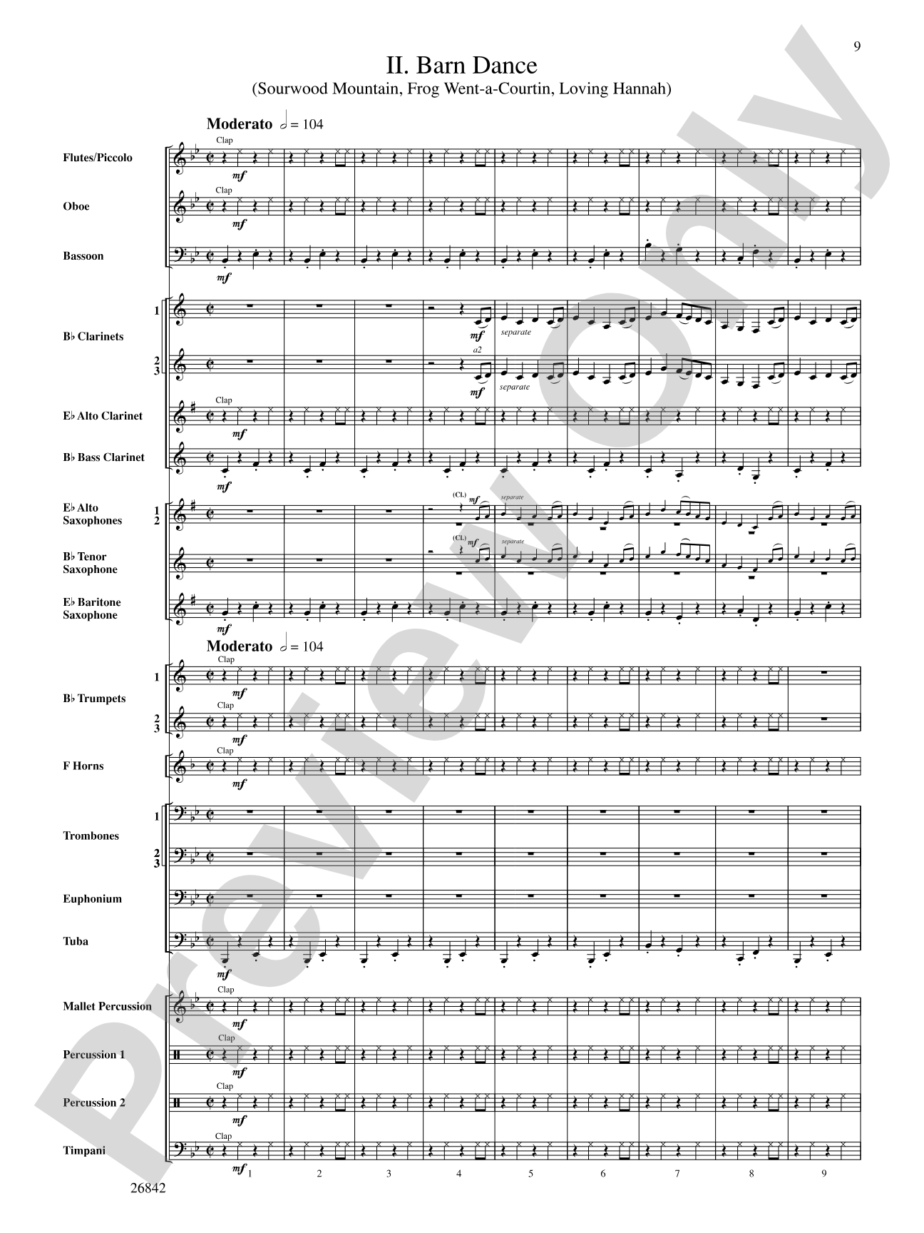 Songs of Old Kentucky: Concert Band Conductor Score & Parts