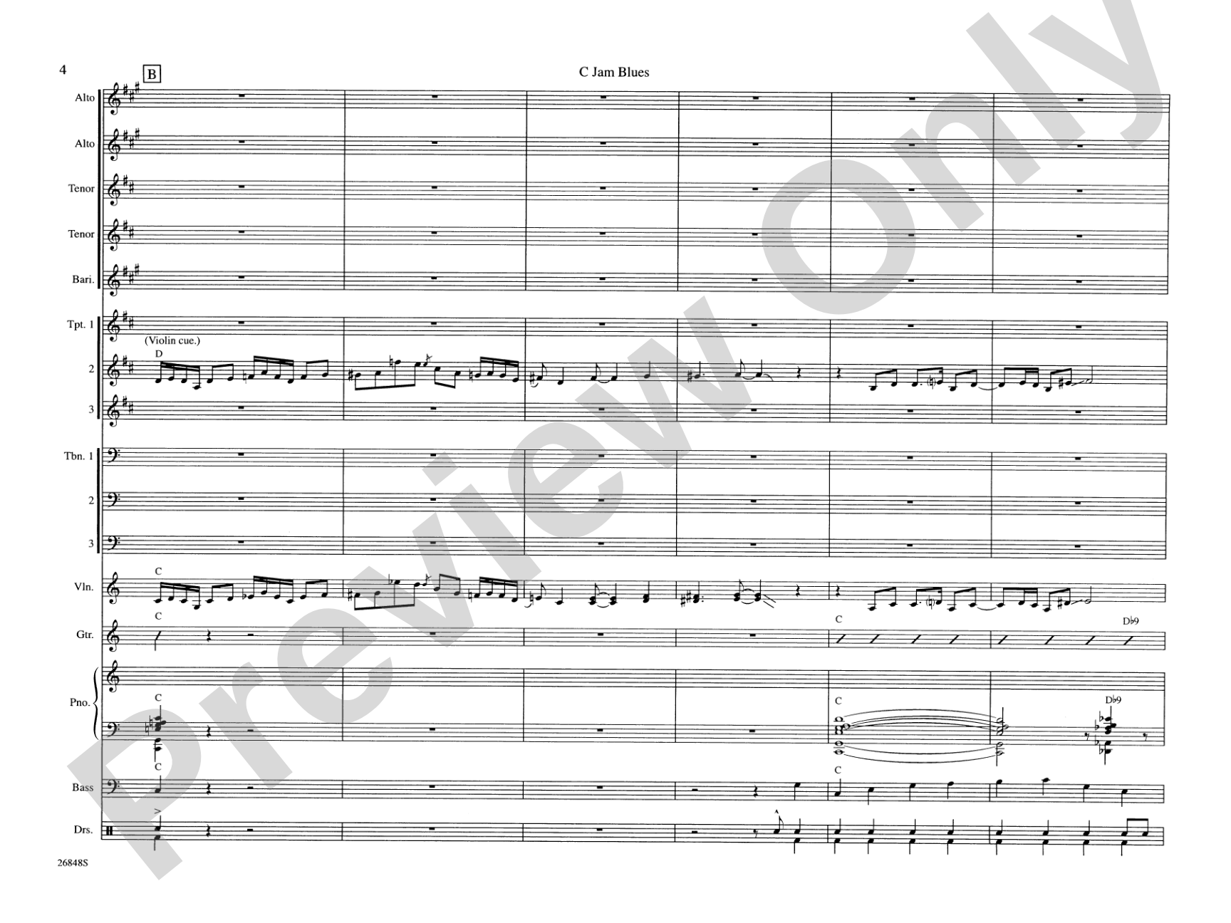 C Jam Blues: Jazz Ensemble Conductor Score & Parts