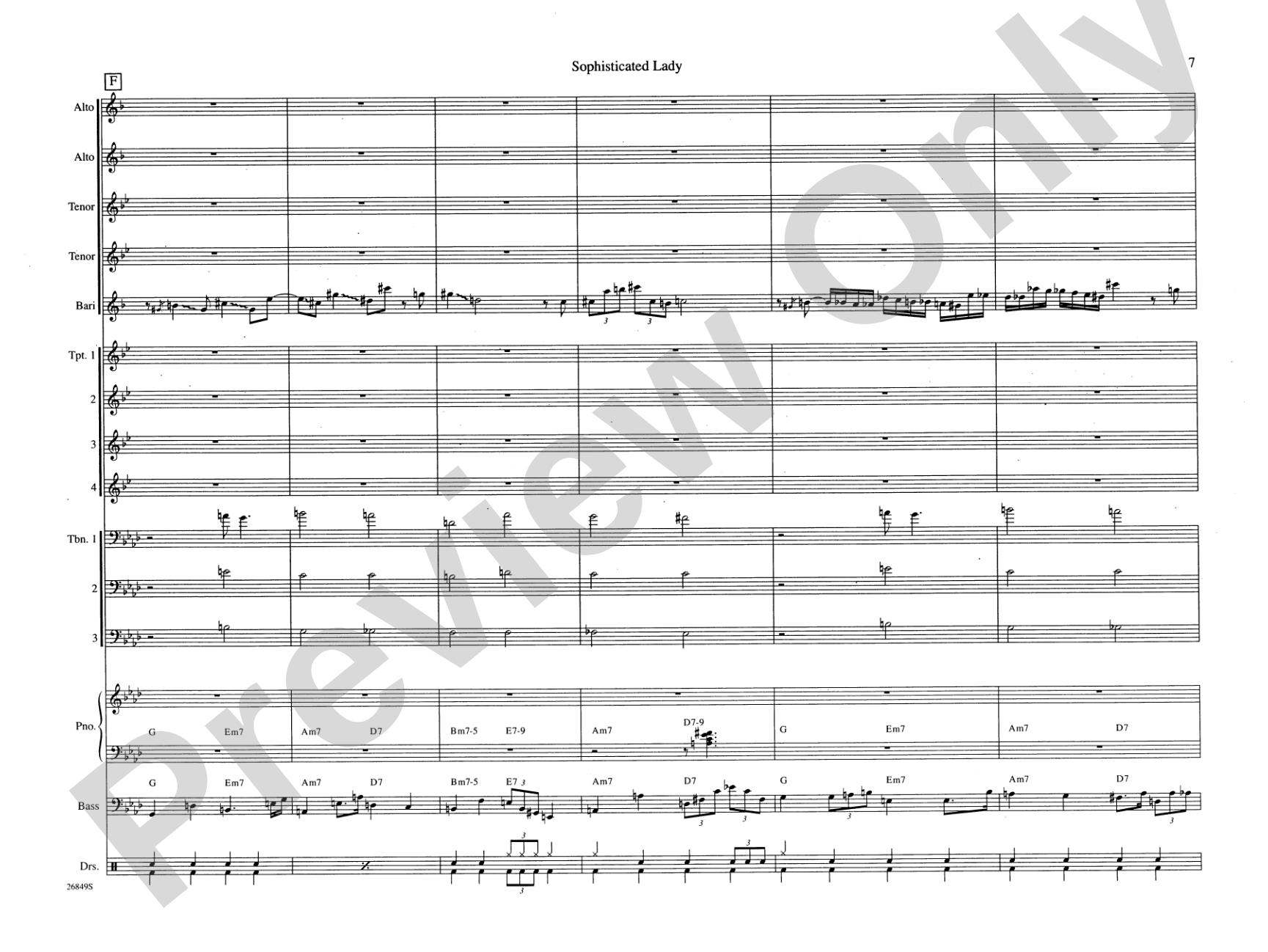 Sophisticated Lady: Jazz Ensemble Conductor Score & Parts