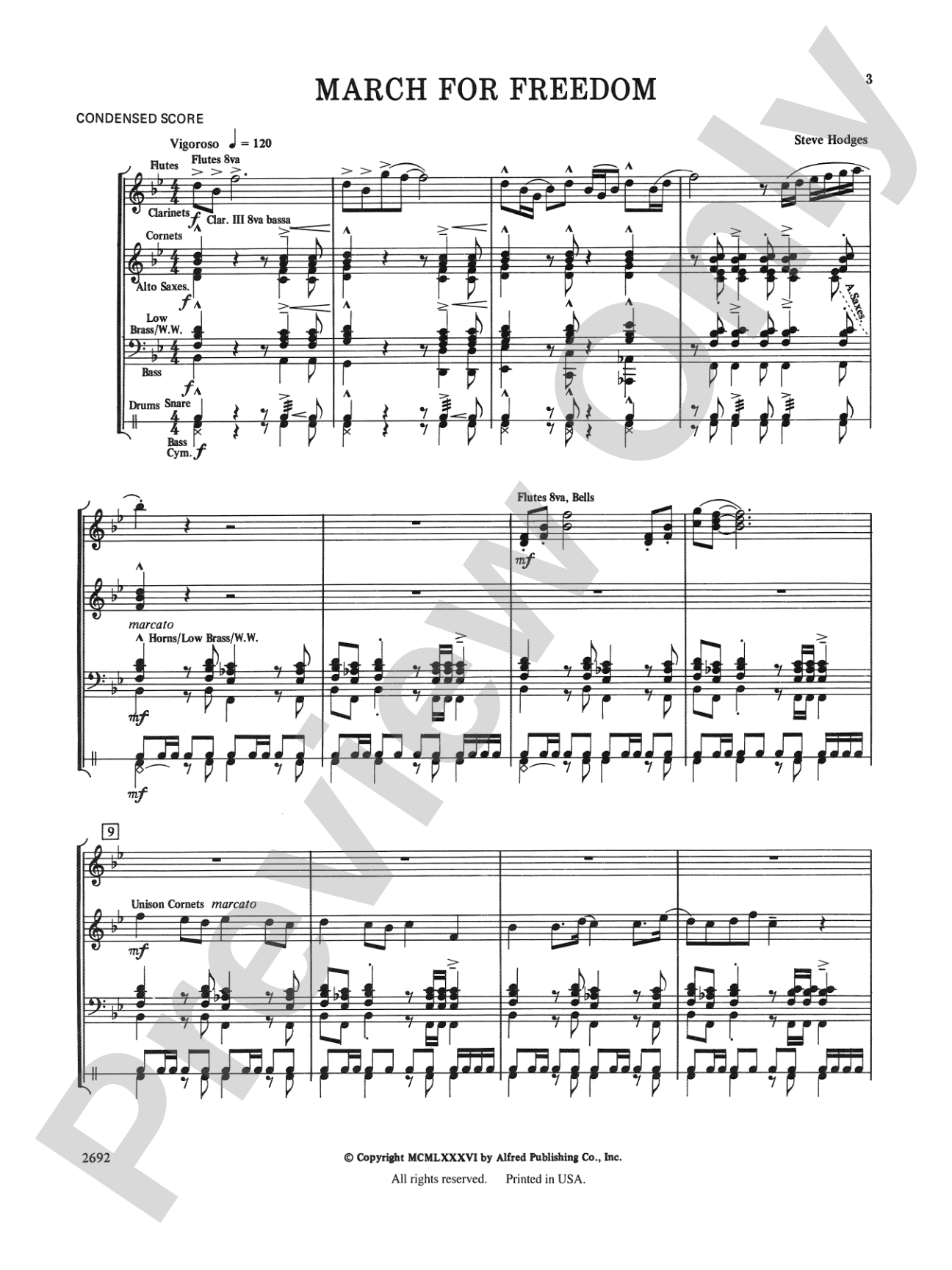 March for Freedom: Concert Band Conductor Score & Parts