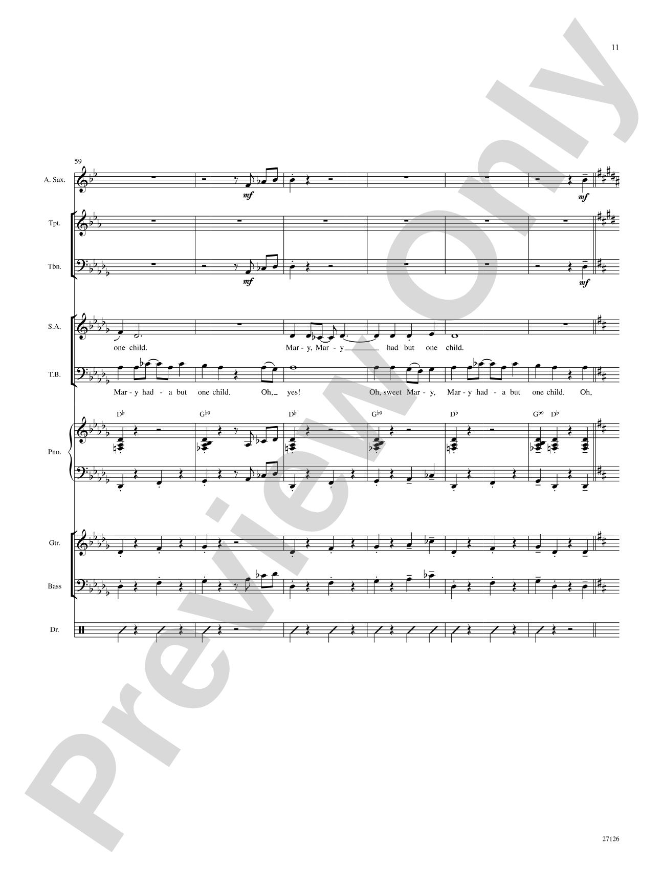 Mary, Mary Had-A But One Child: Choral SoundPax