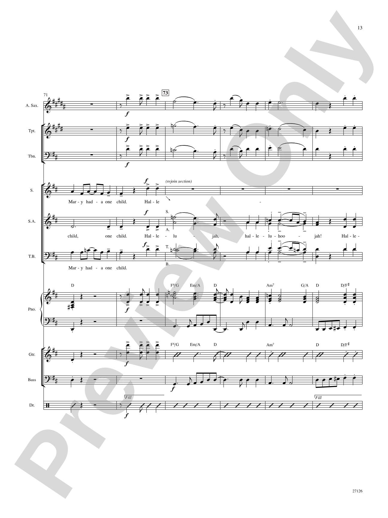 Mary, Mary Had-A But One Child: Choral SoundPax