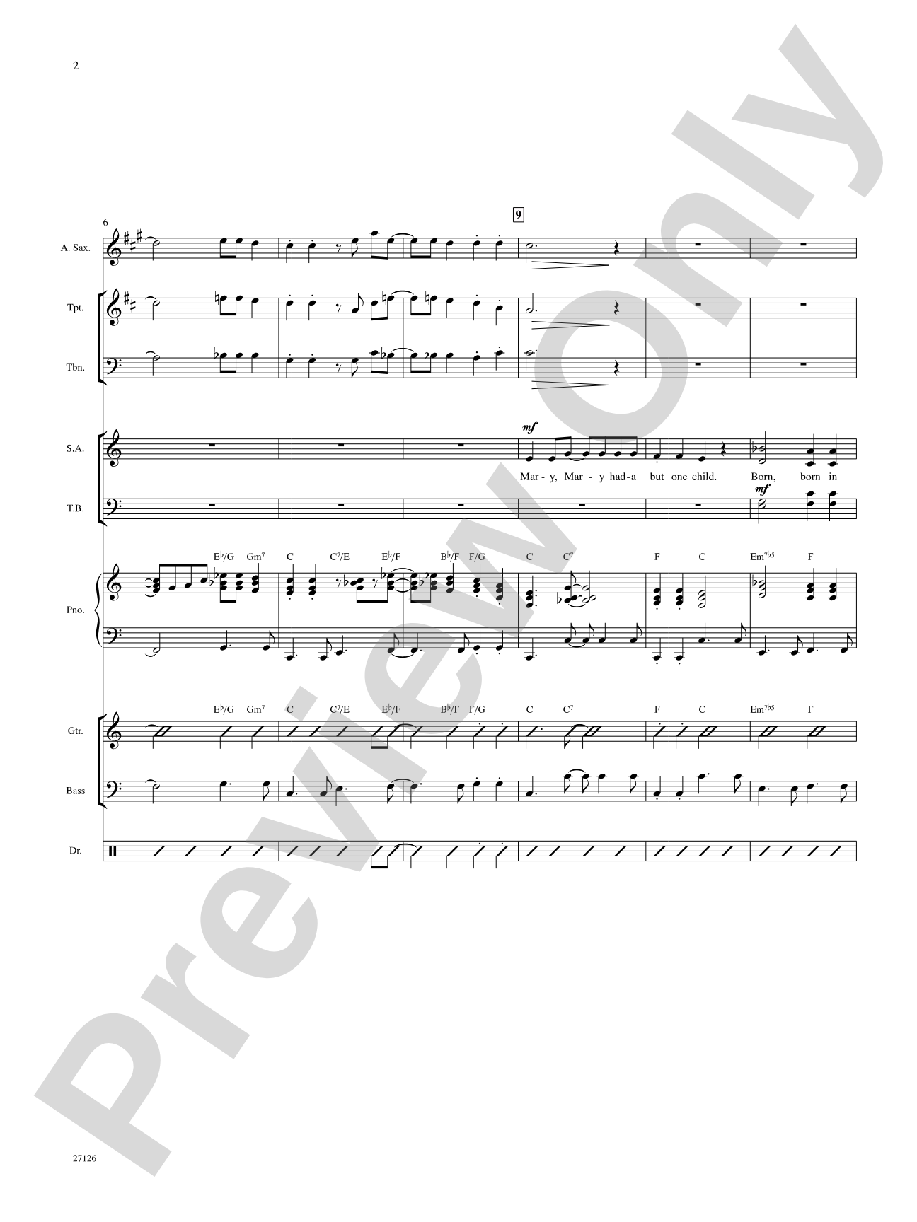 Mary, Mary Had-A But One Child: Choral SoundPax