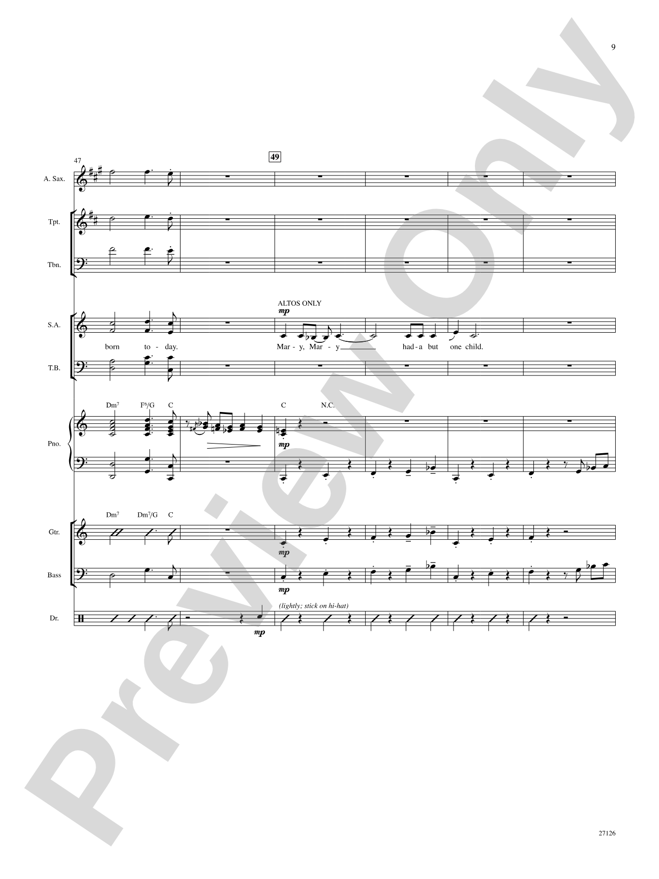 Mary, Mary Had-A But One Child: Choral SoundPax