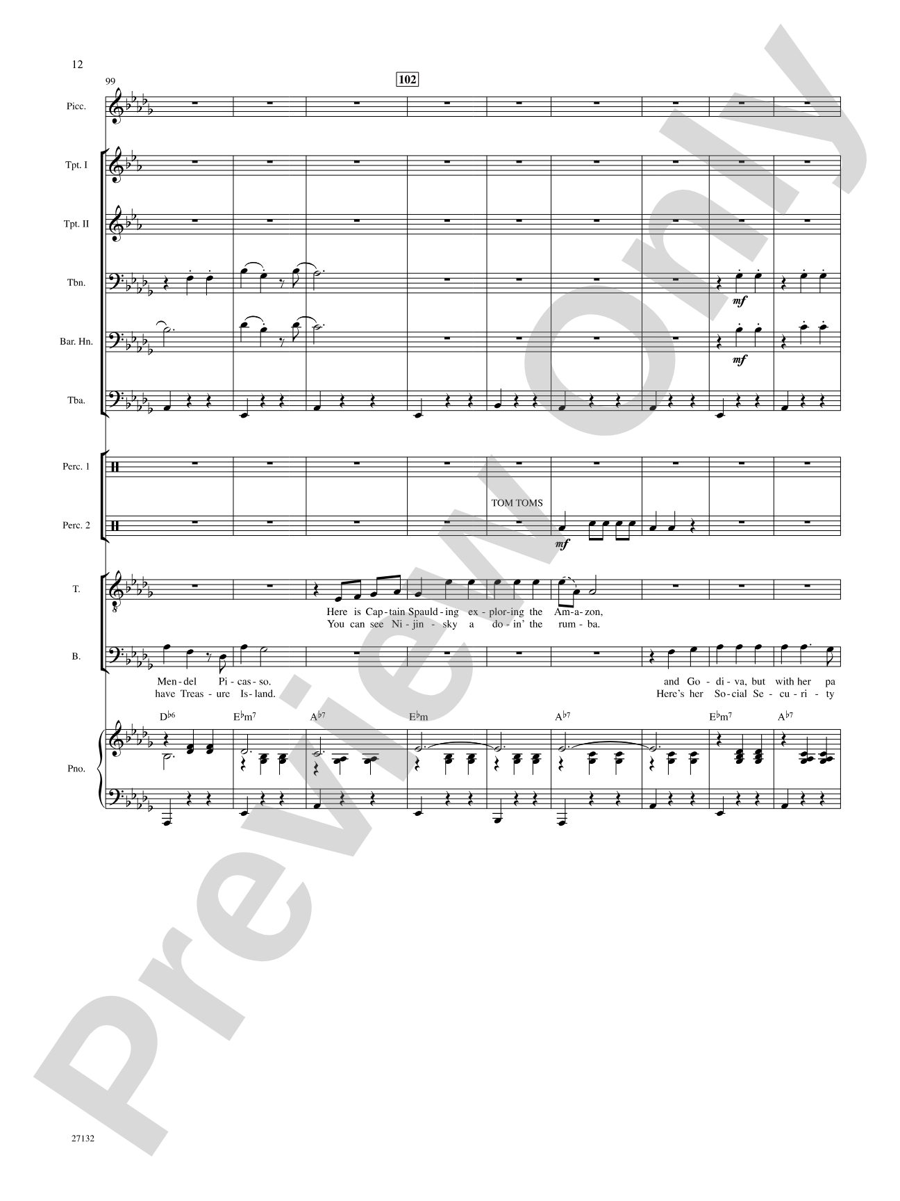 Lydia, the Tattooed Lady: Score: Choral SoundPax