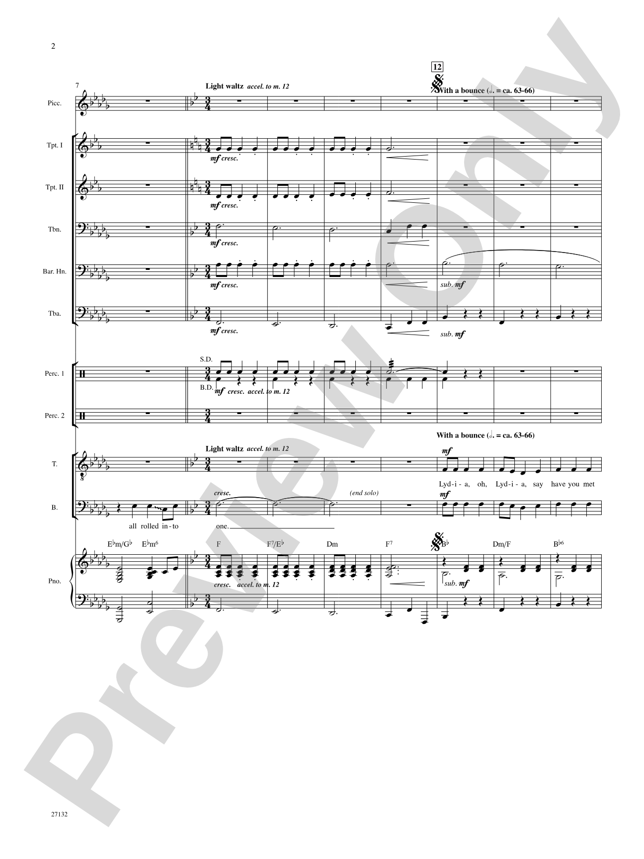 Lydia, the Tattooed Lady: Score: Choral SoundPax