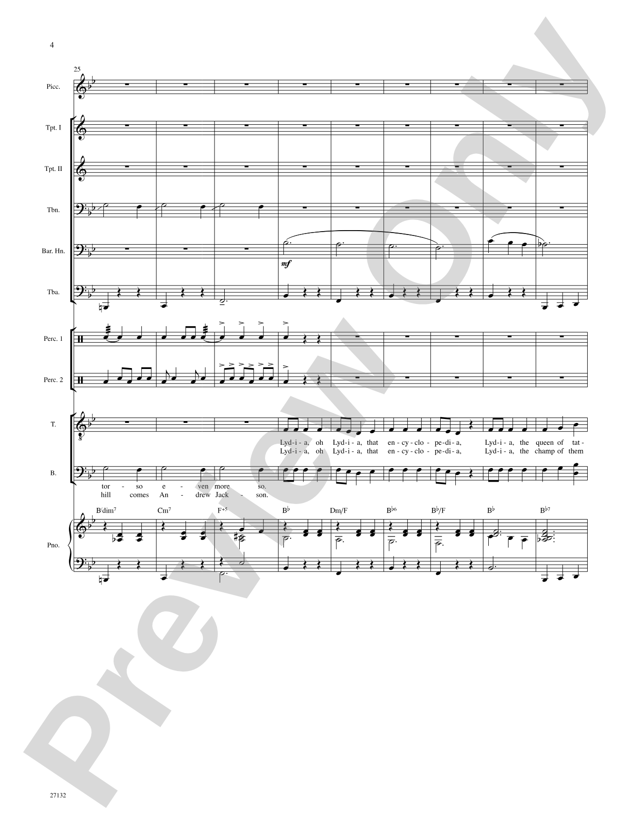 Lydia, the Tattooed Lady: Score: Choral SoundPax