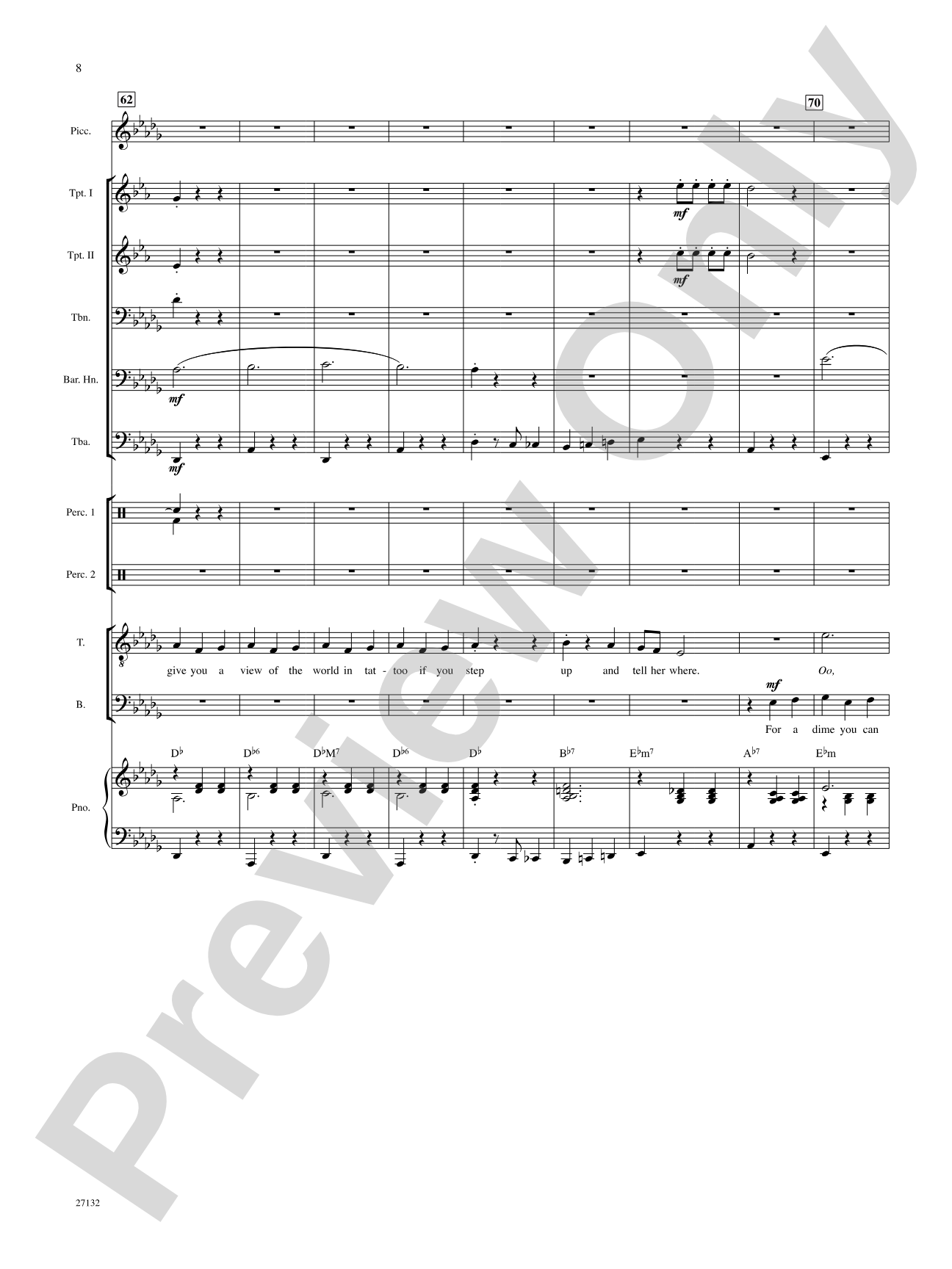 Lydia, the Tattooed Lady: Score: Choral SoundPax