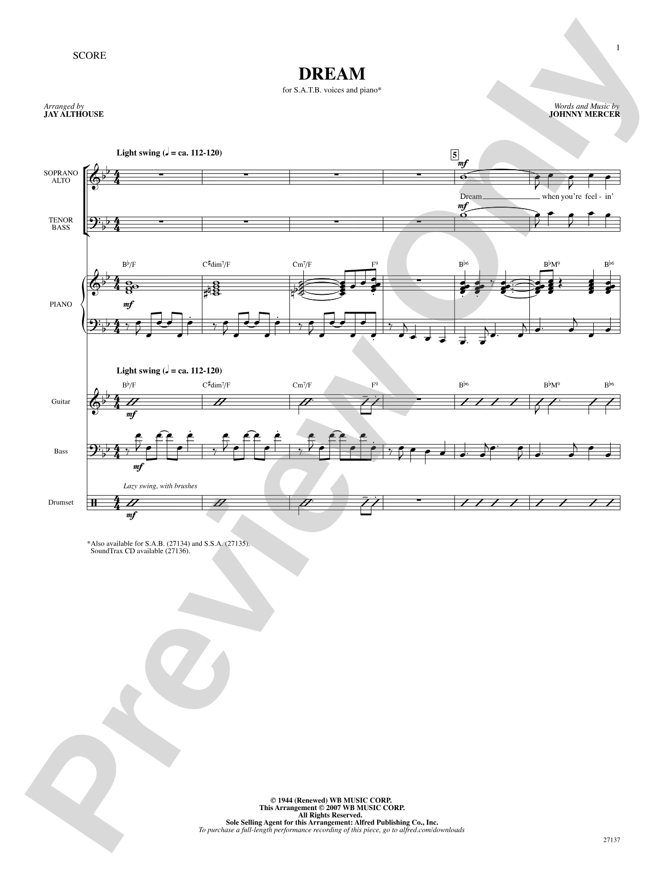 Dream: Choral SoundPax
