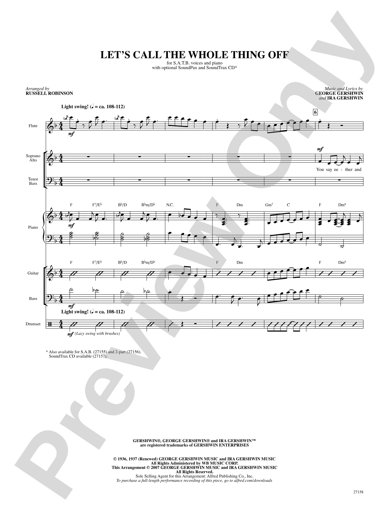 Let's Call the Whole Thing Off: Choral SoundPax